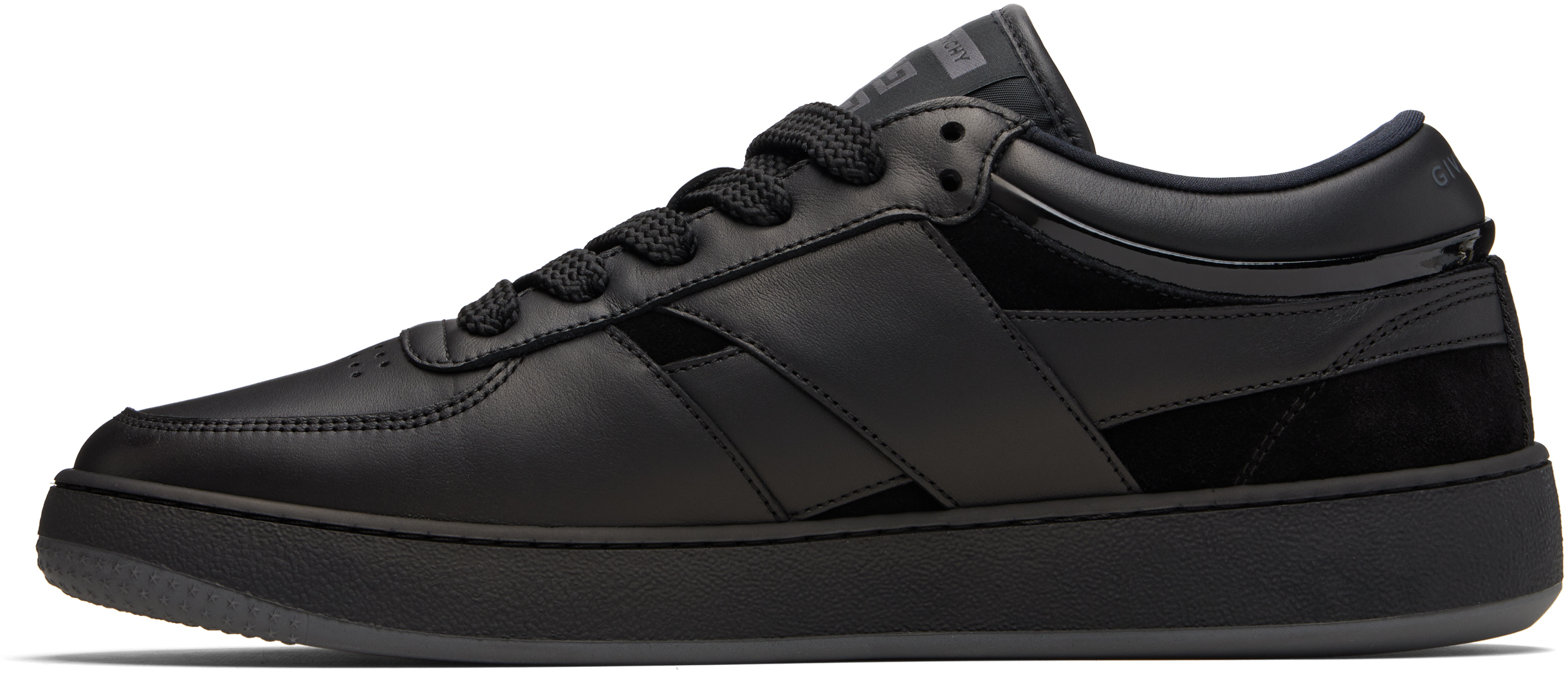 Givenchy G Move Panelled Leather Sneakers In Black