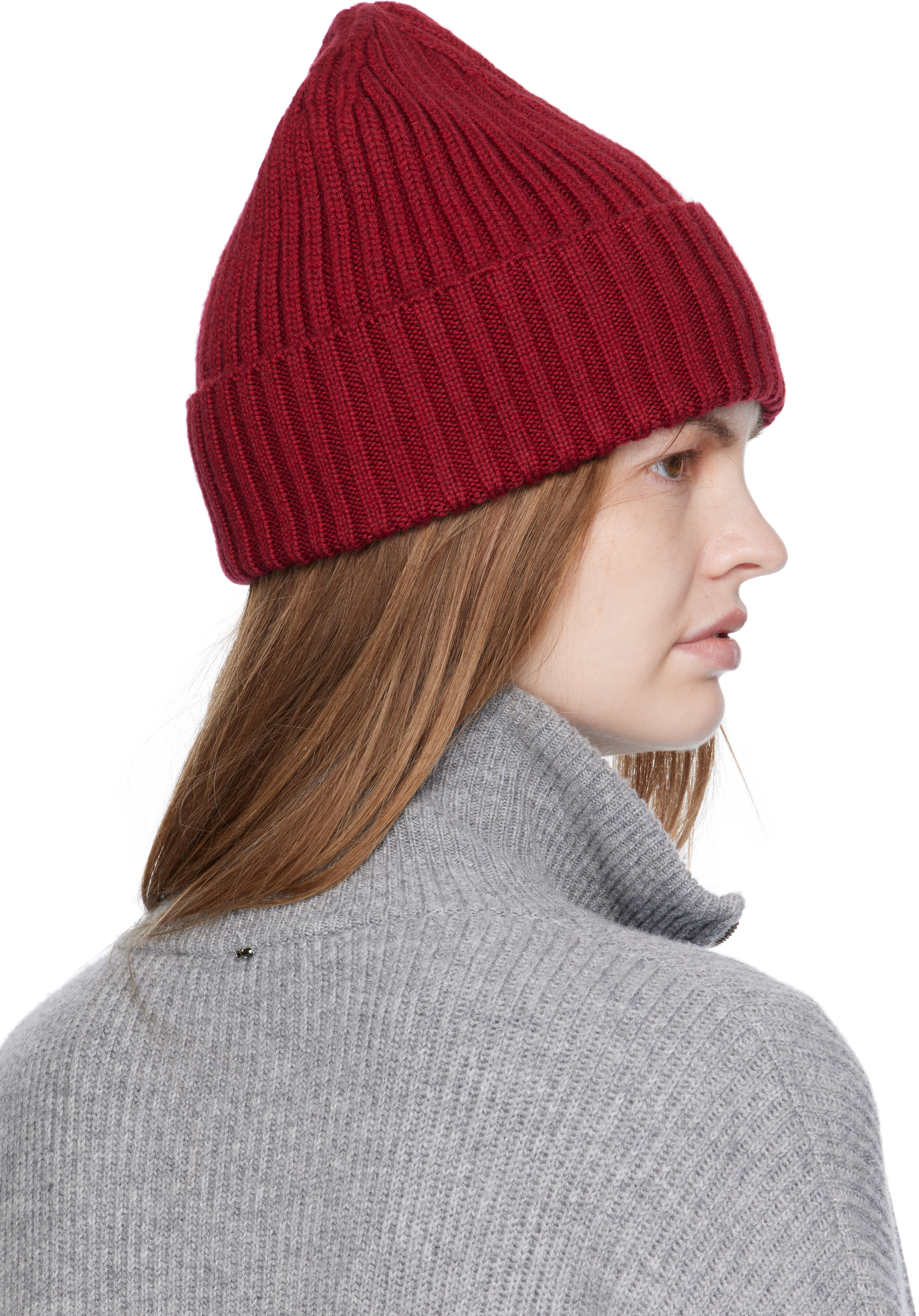 Ruslan Baginskiy Burgundy Monogram-embroidered Wool Beanie In Burgundy