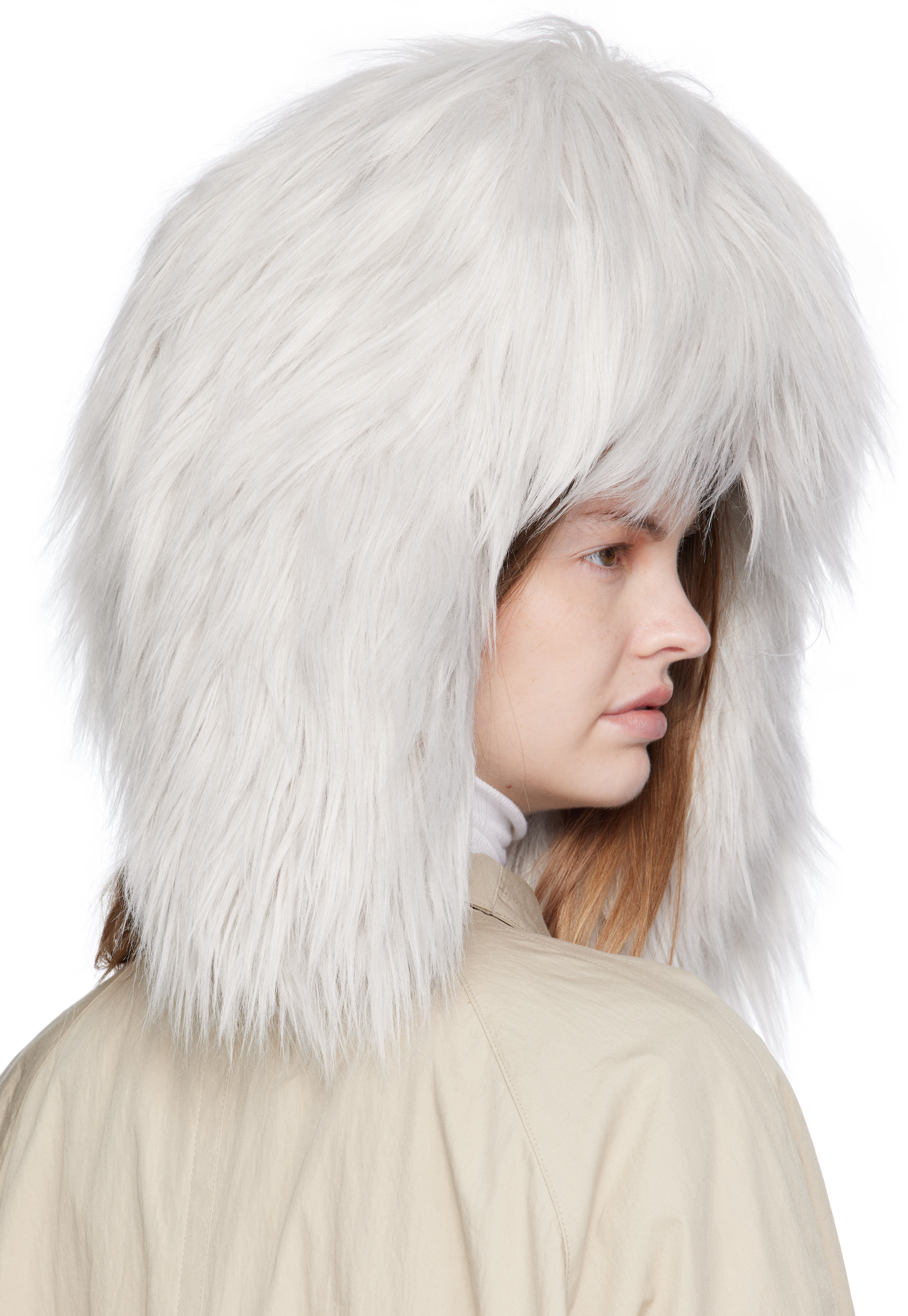 Ruslan Baginskiy Gray Faux-fur Aviator Hat In Gray