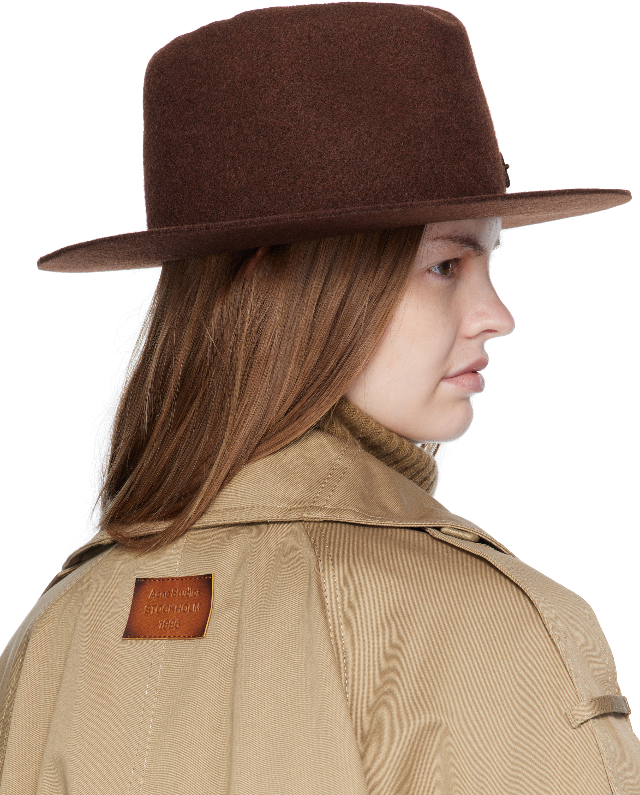 Ruslan Baginskiy Brown Monogram-embellished Fedora In Brown