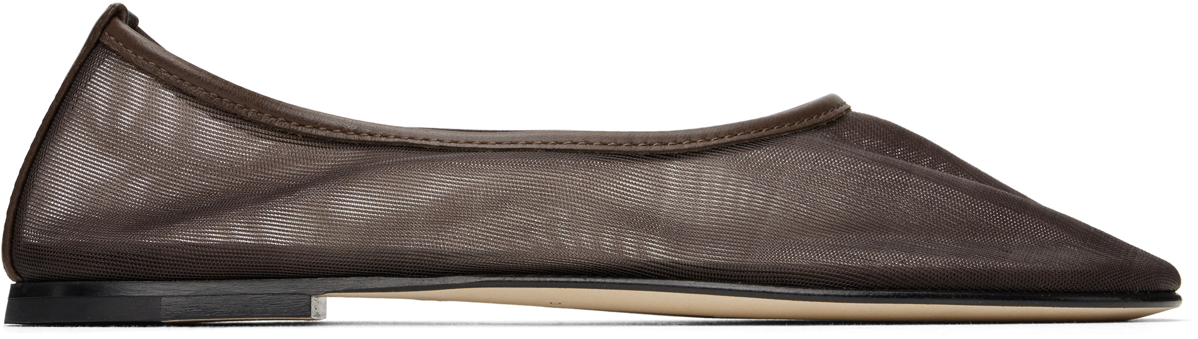 Dear Frances Brown Balla Mesh Ballerina Flats
