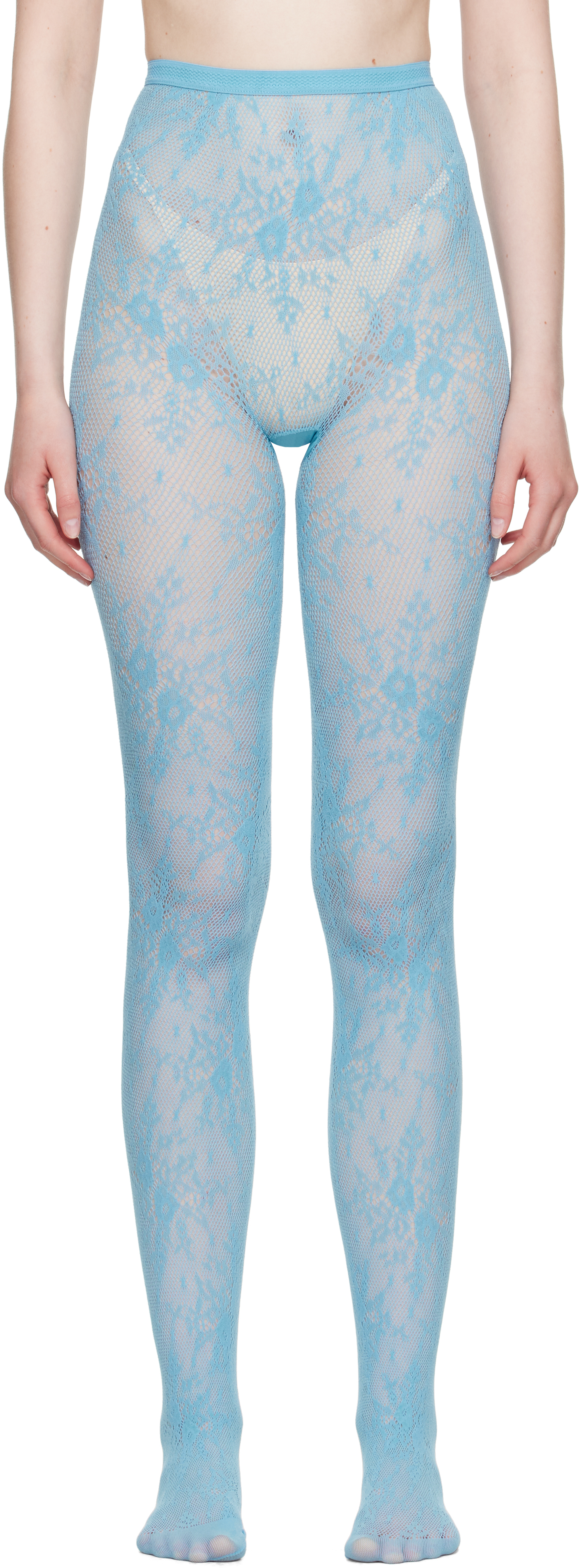 Blue Rosa Lace Tights