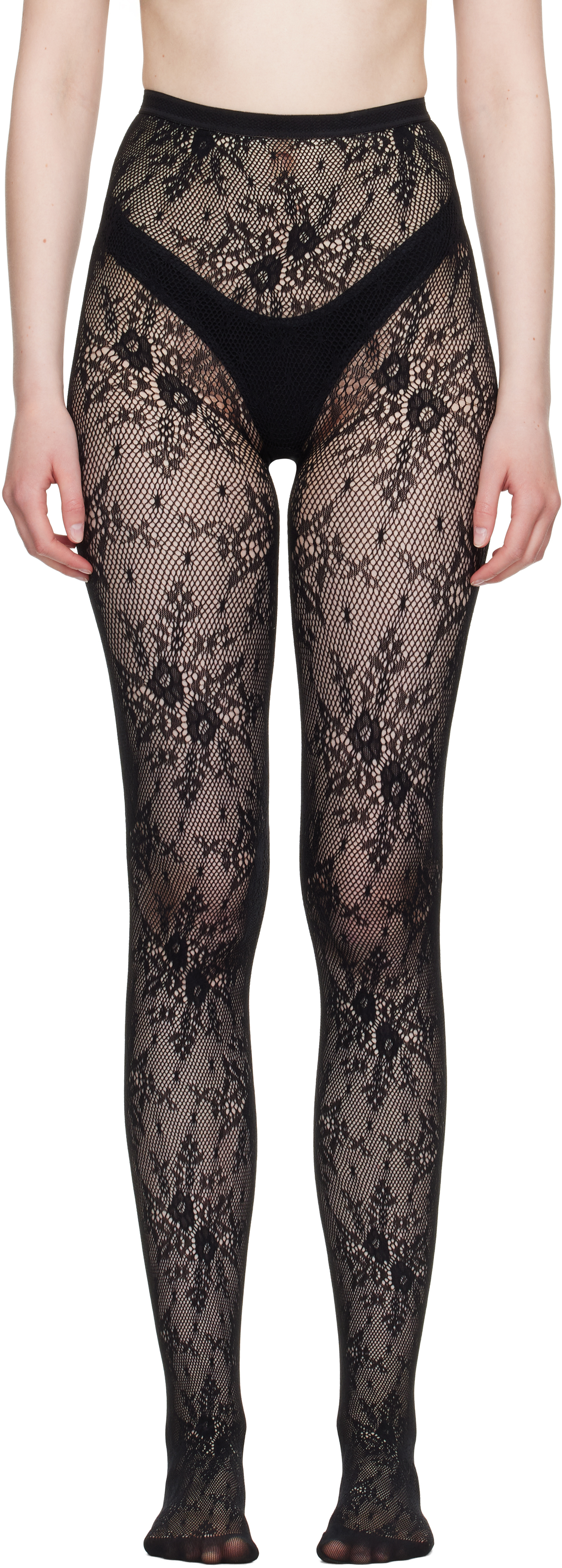 Black Rosa Lace Tights