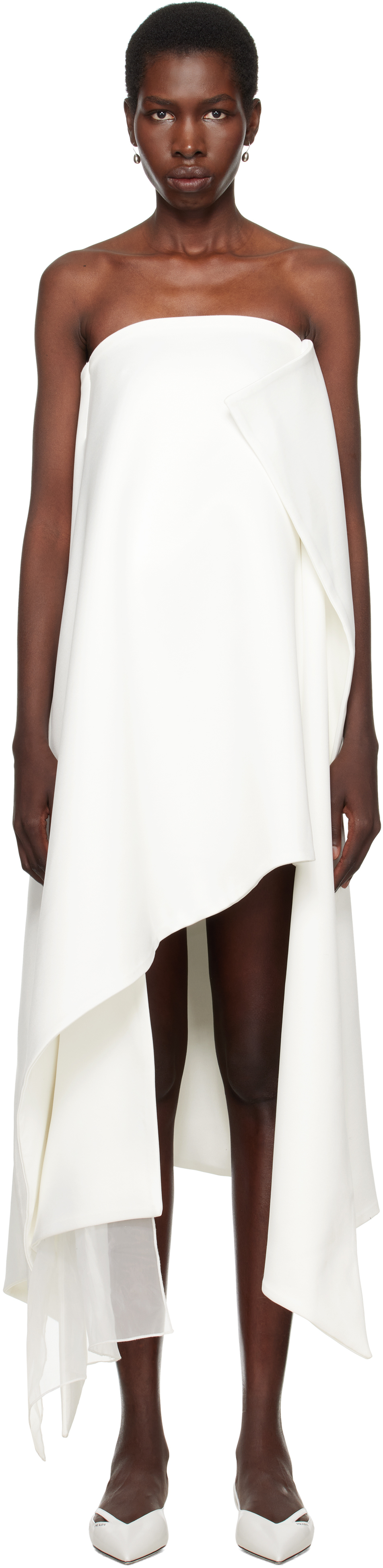 Lii Ssense Exclusive Bridal Capsule Paneled Minidress In White