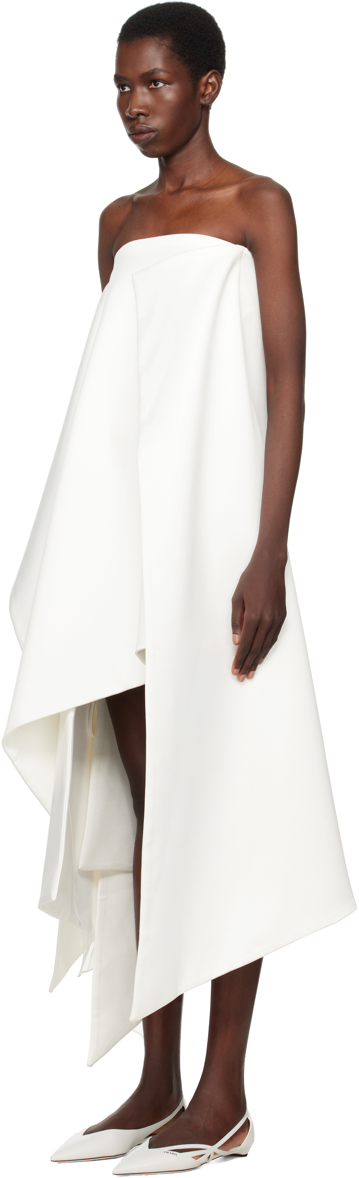 Lii Ssense Exclusive Bridal Capsule Paneled Minidress In White