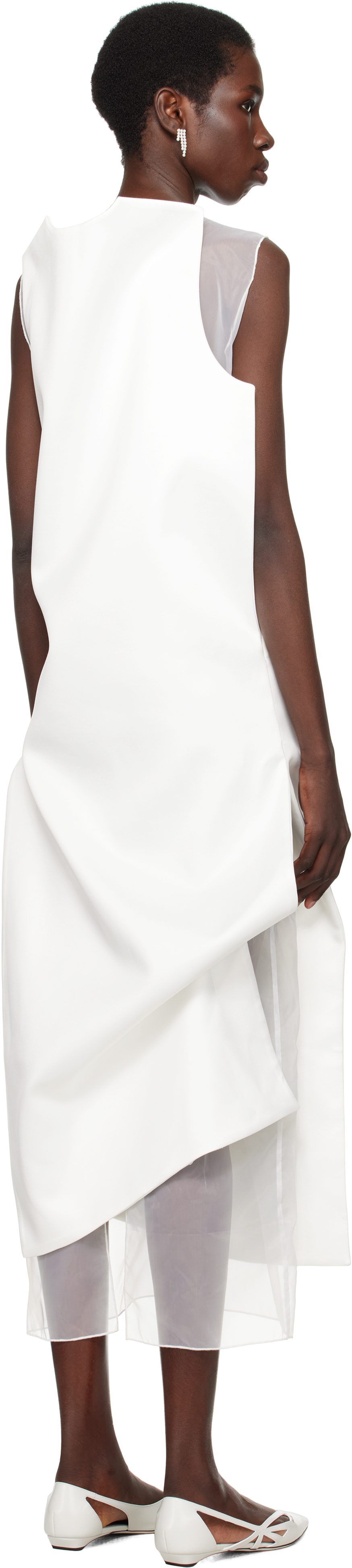 Lii Ssense Exclusive Bridal Capsule Double Layered Maxi Dress In White