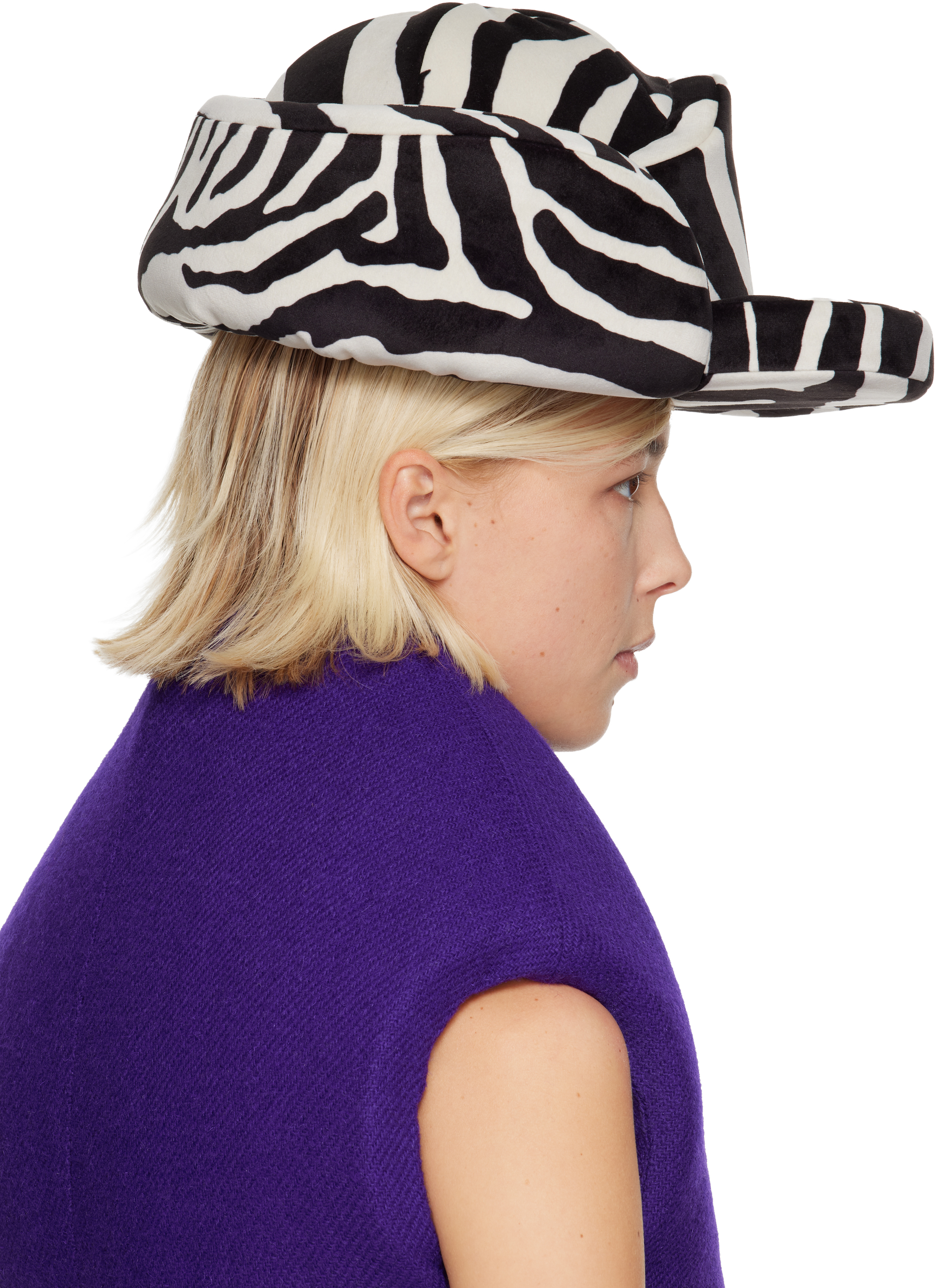 Duran Lantink Black & White Padded Printed Cap In Multi