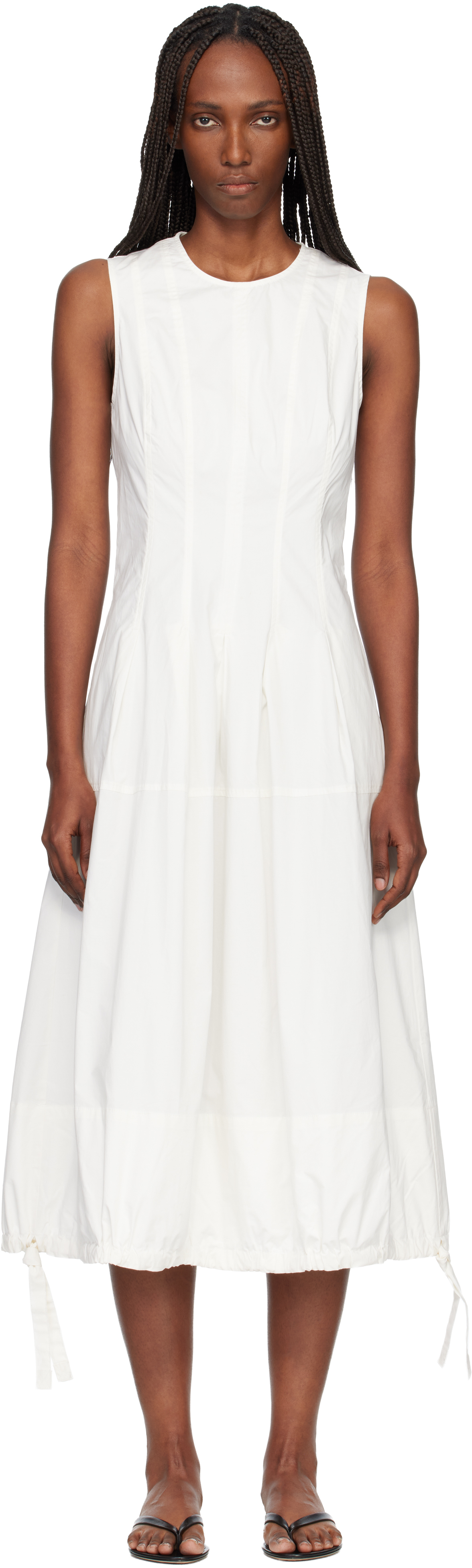 White Proenza Schouler White Label Marley Midi Dress by Proenza Schouler on Sale White Proenza Schouler White Label Marley Midi Dress by Proenza Schouler on Sale