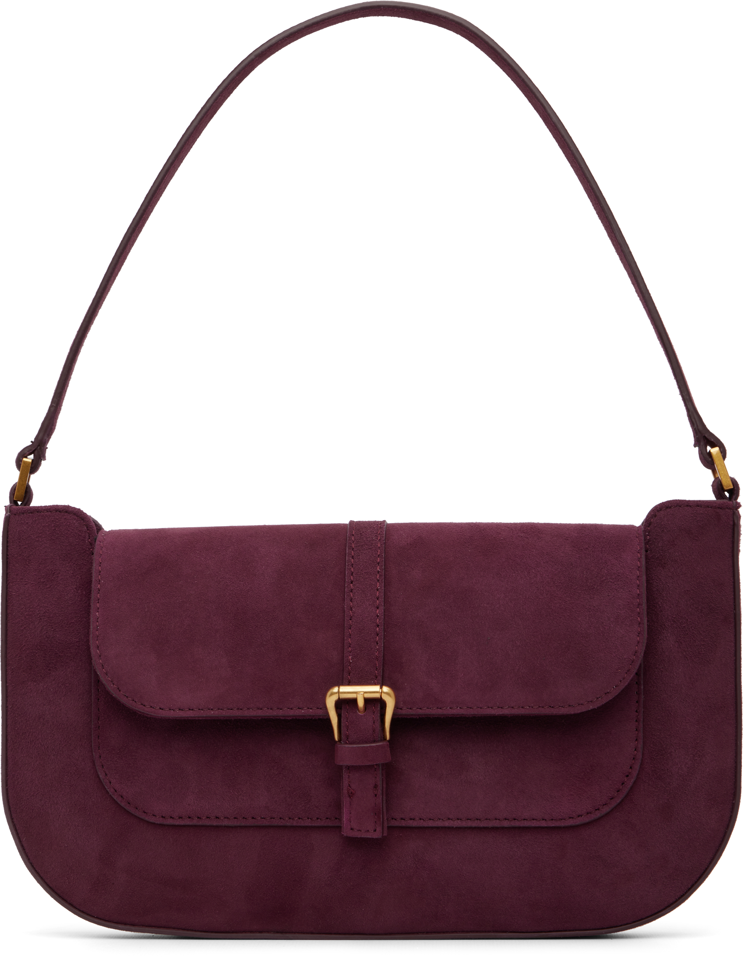 By Far Burgundy Miranda Shoulder Bag