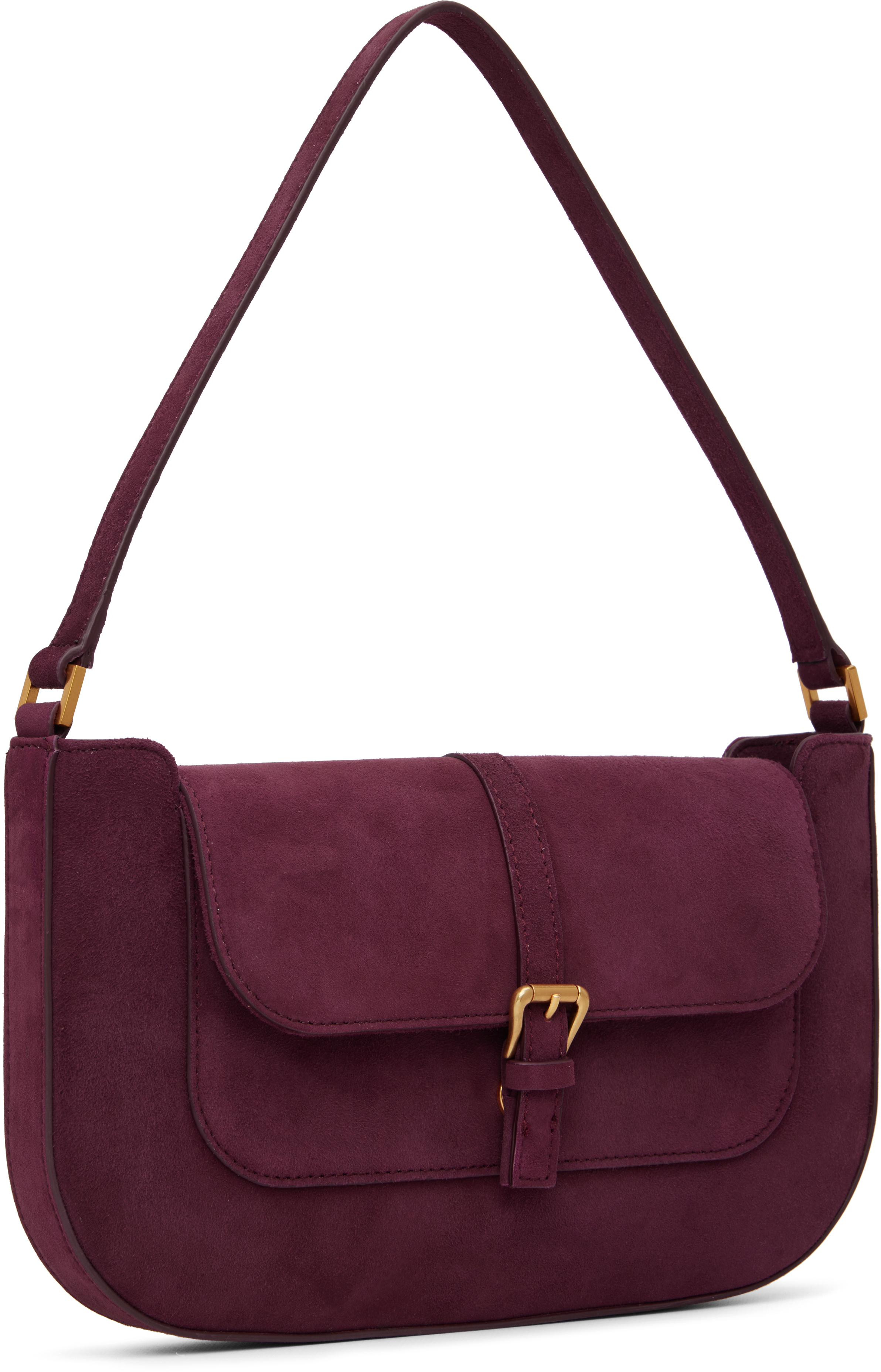 By Far Burgundy Miranda Shoulder Bag