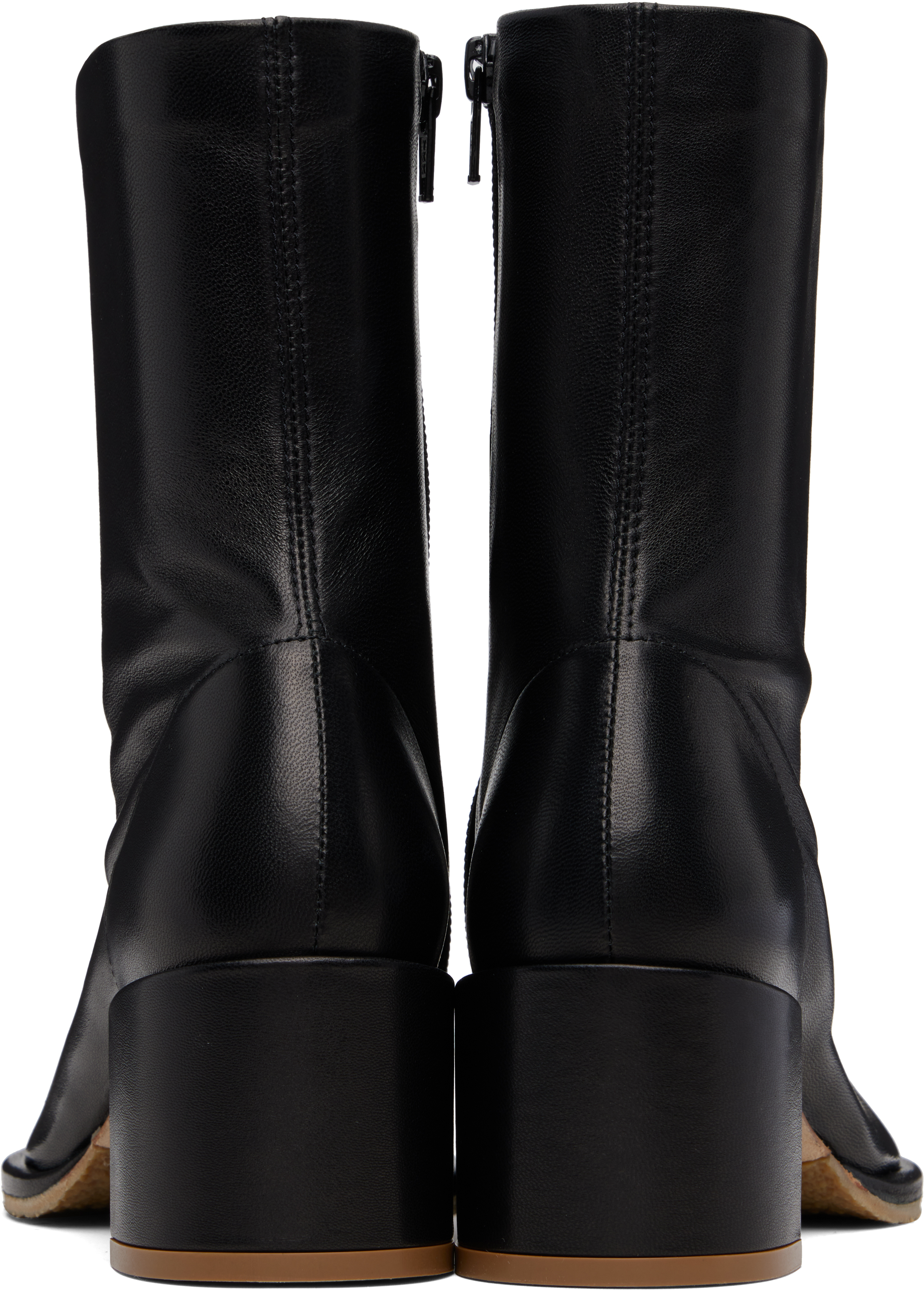 By Far Black Josiah Lamb Nappa Leather Boots In Multi