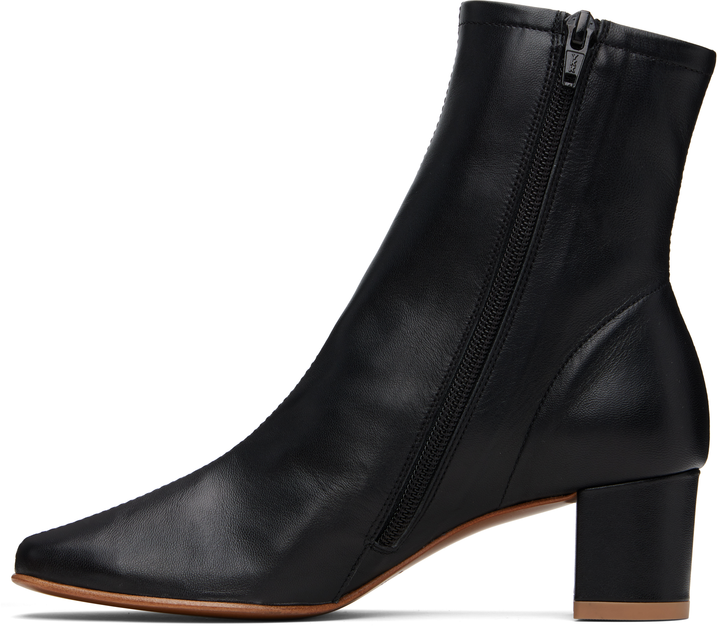 By Far Black Josiah Lamb Nappa Leather Boots In Multi