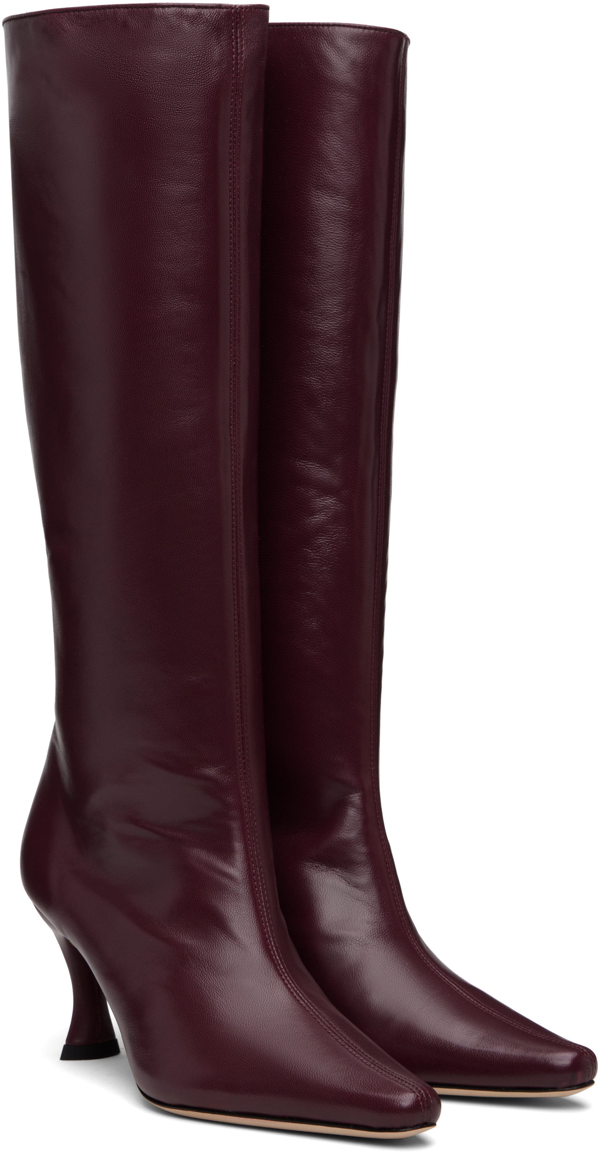 By Far Burgundy Stevie 42 Knee-high Boots In Burgundy