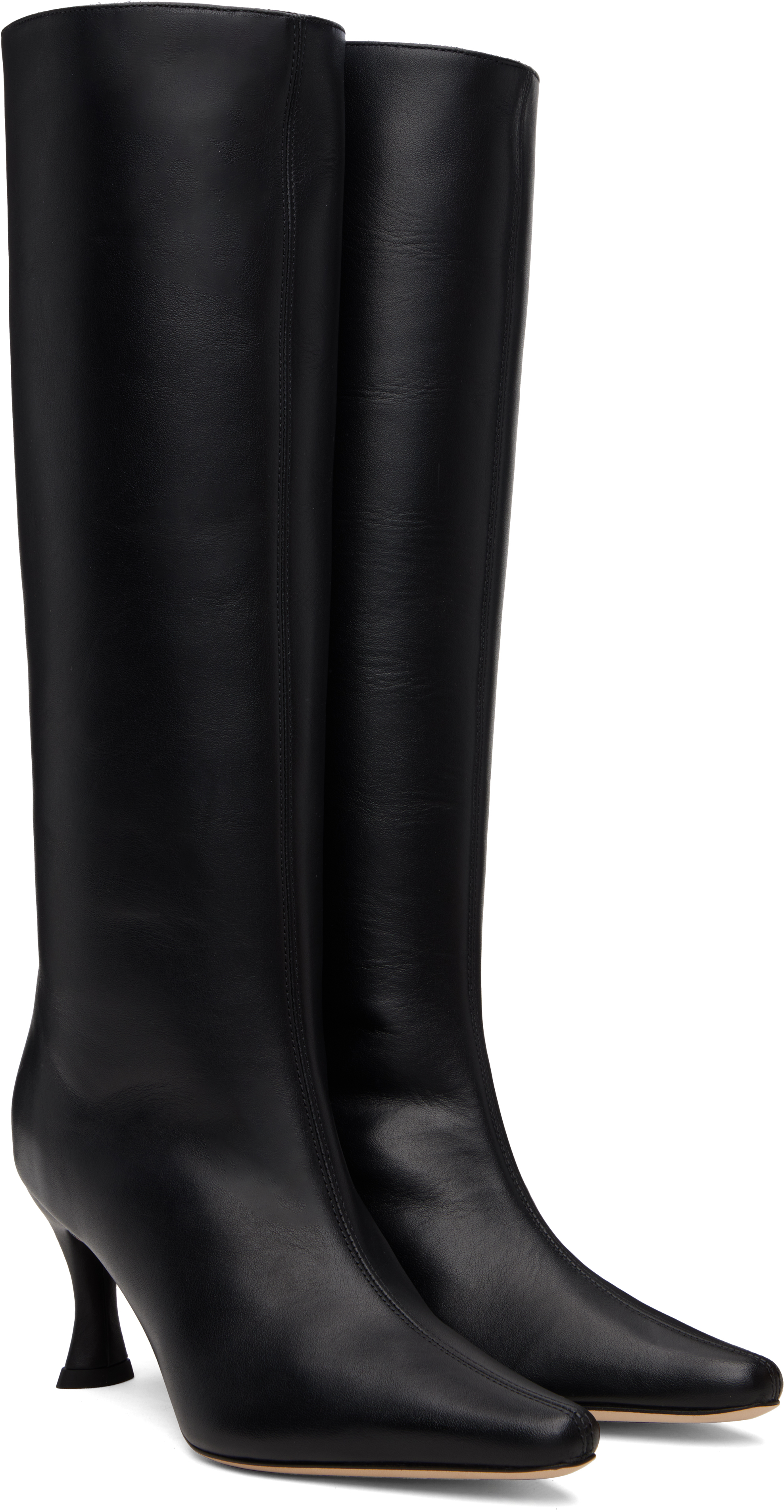 By Far Black Stevie 42 Knee-high Tall Boots In Multi