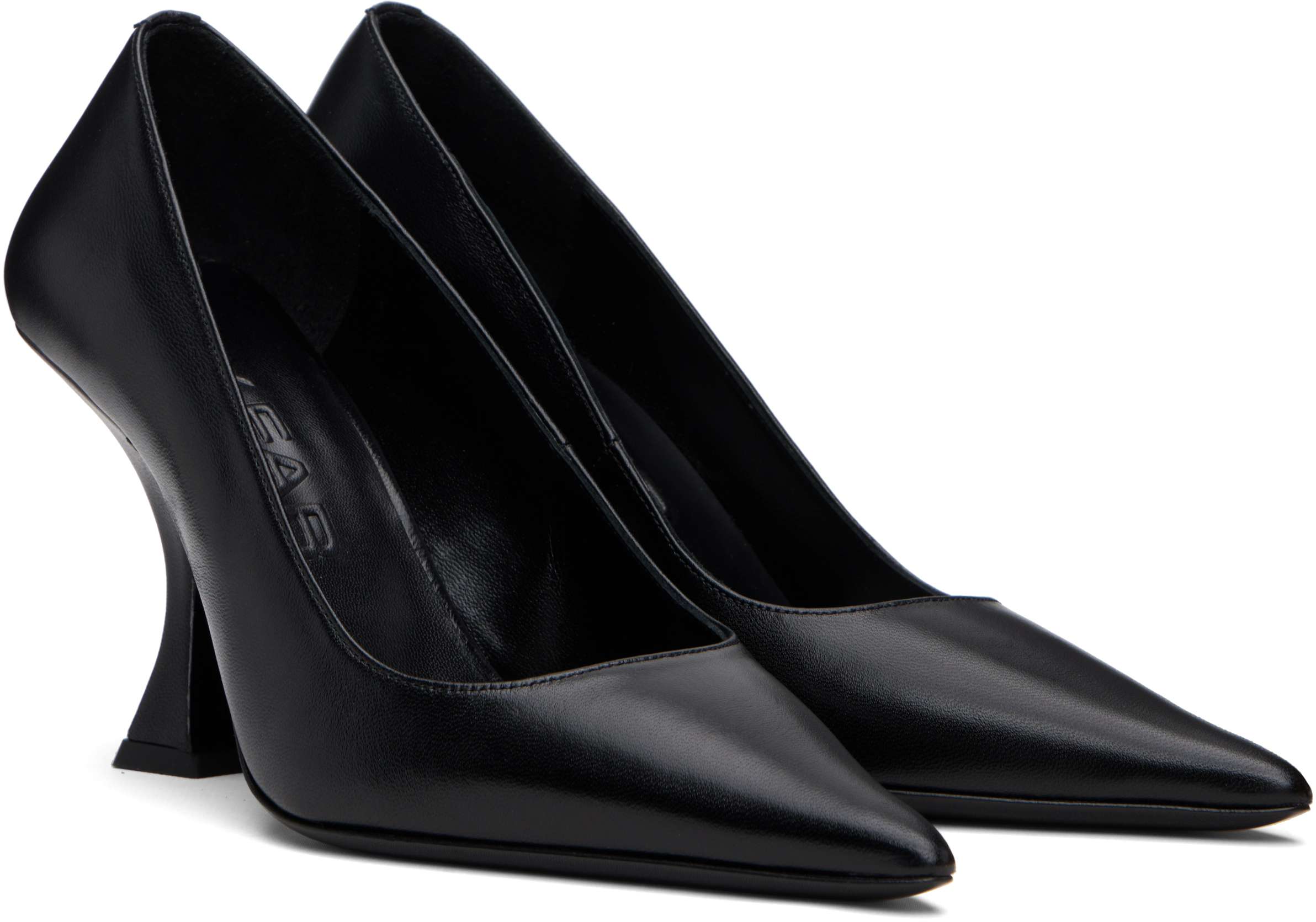 By Far Ssense Exclusive Black Viva Heels In Multi