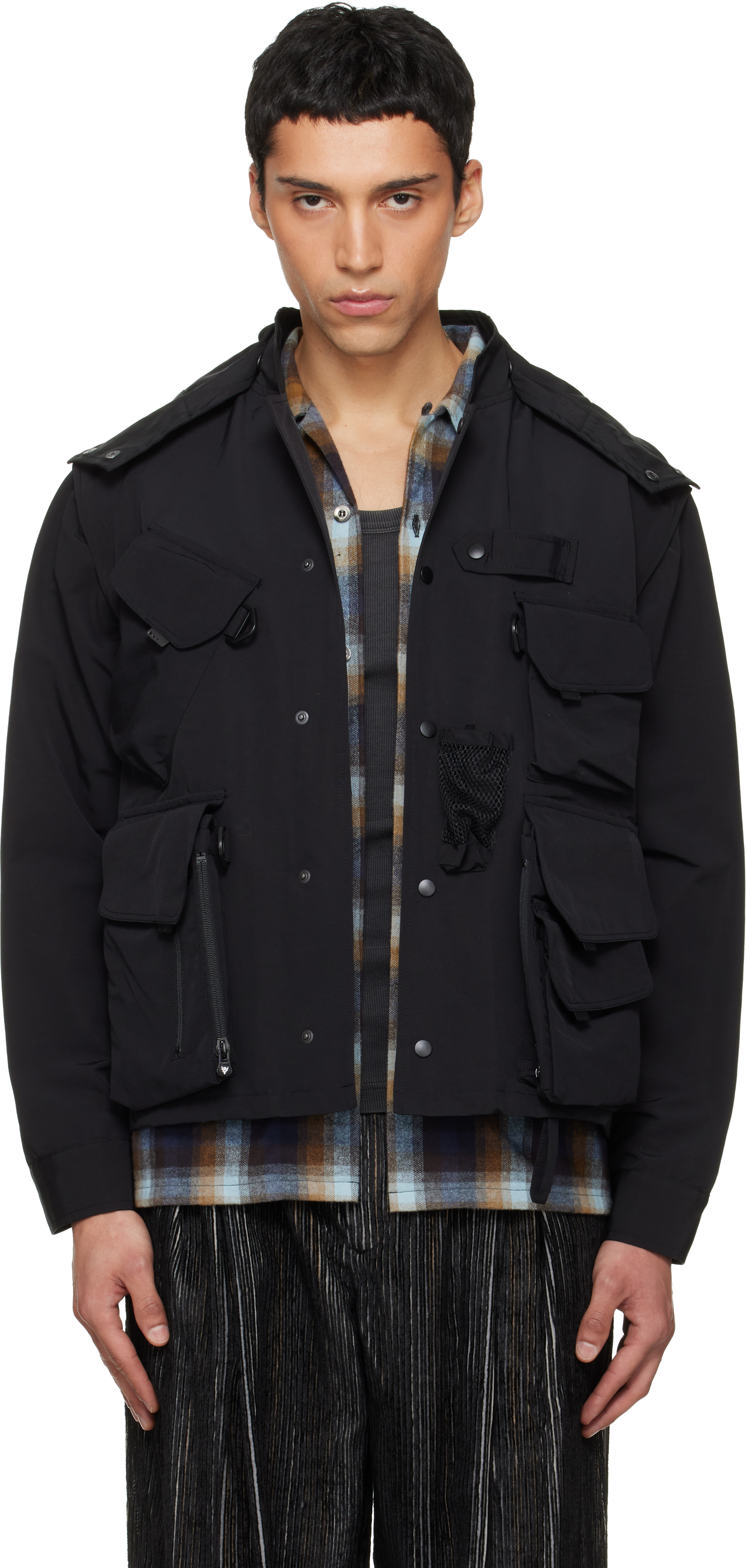 South2 West8 TENKARA TROUT PARKA M ブラック South2 West8: Black Tenkara Trout Parka | SSENSE