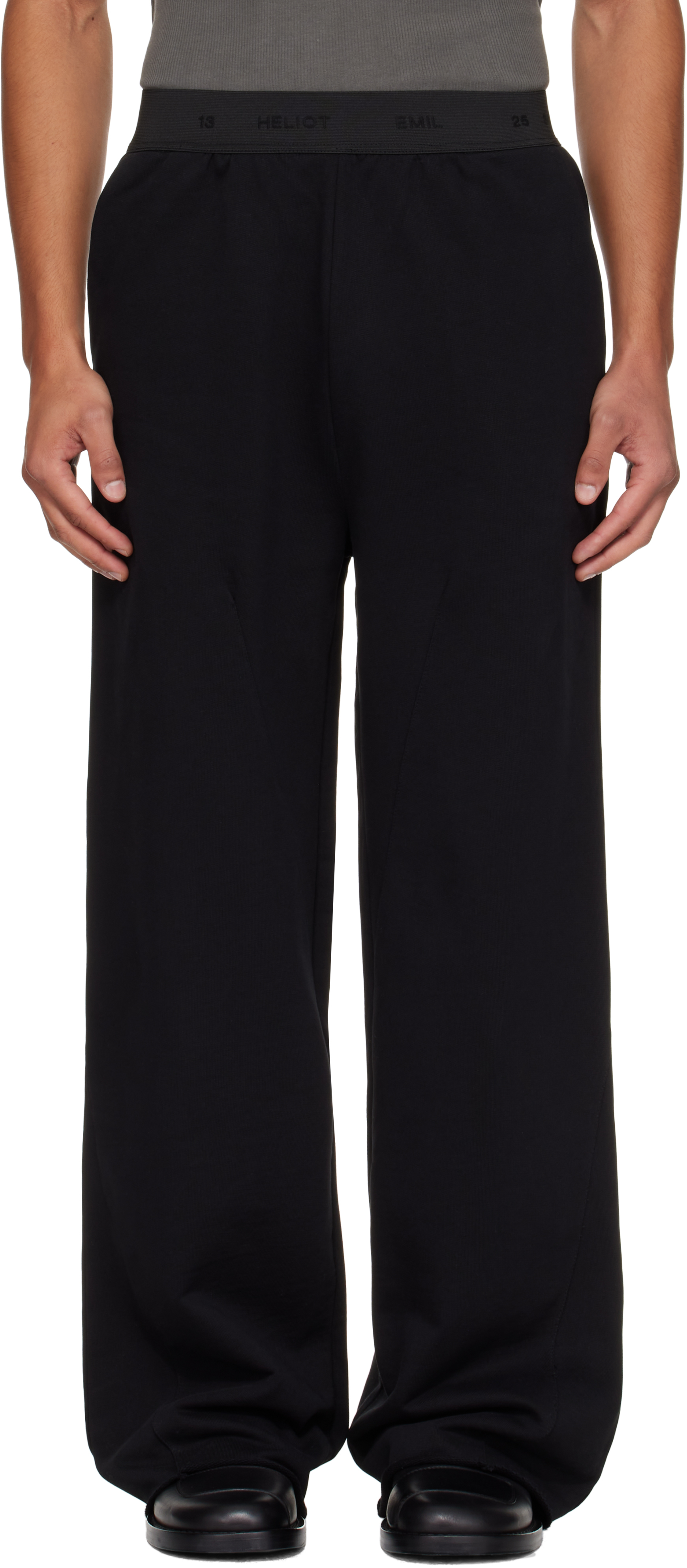 Heliot Emil Black Plannar Sweatpants In Black