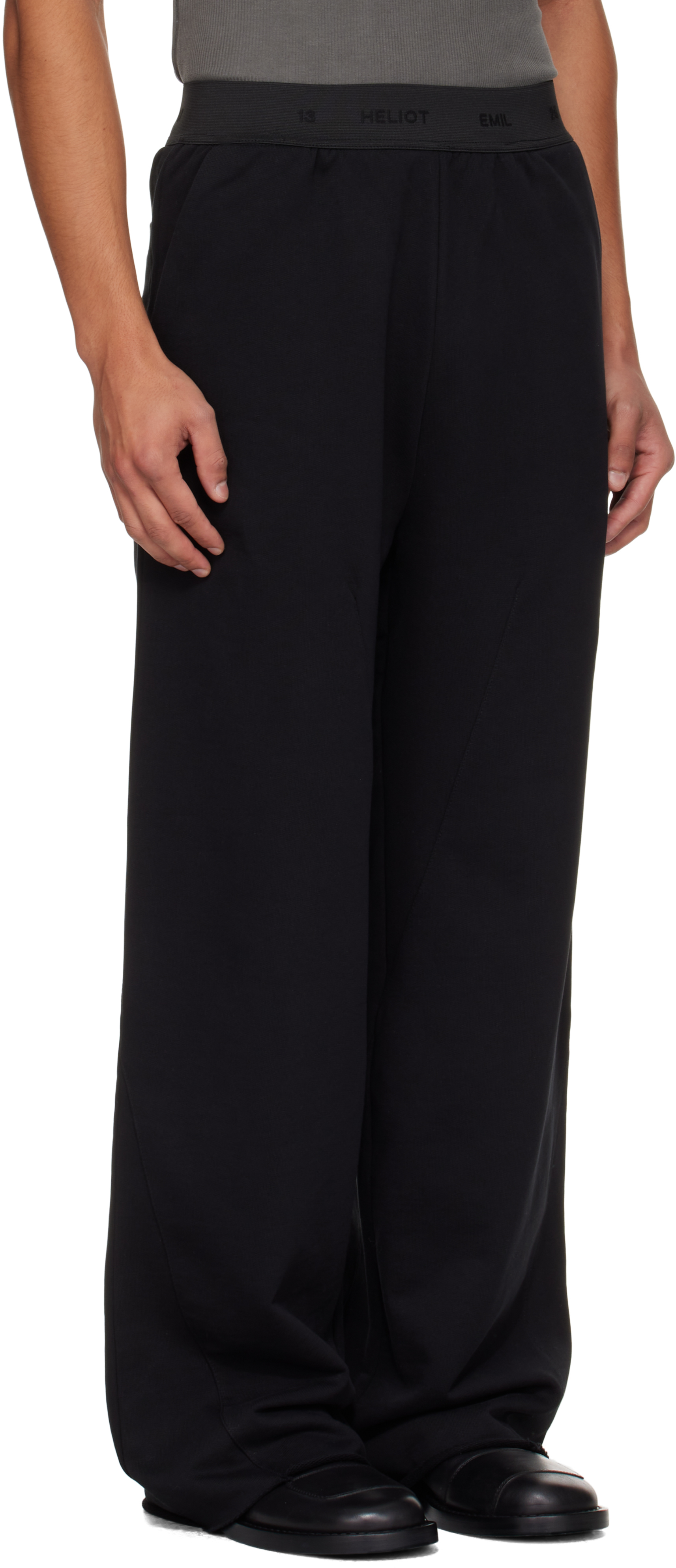 Heliot Emil Black Plannar Sweatpants In Black