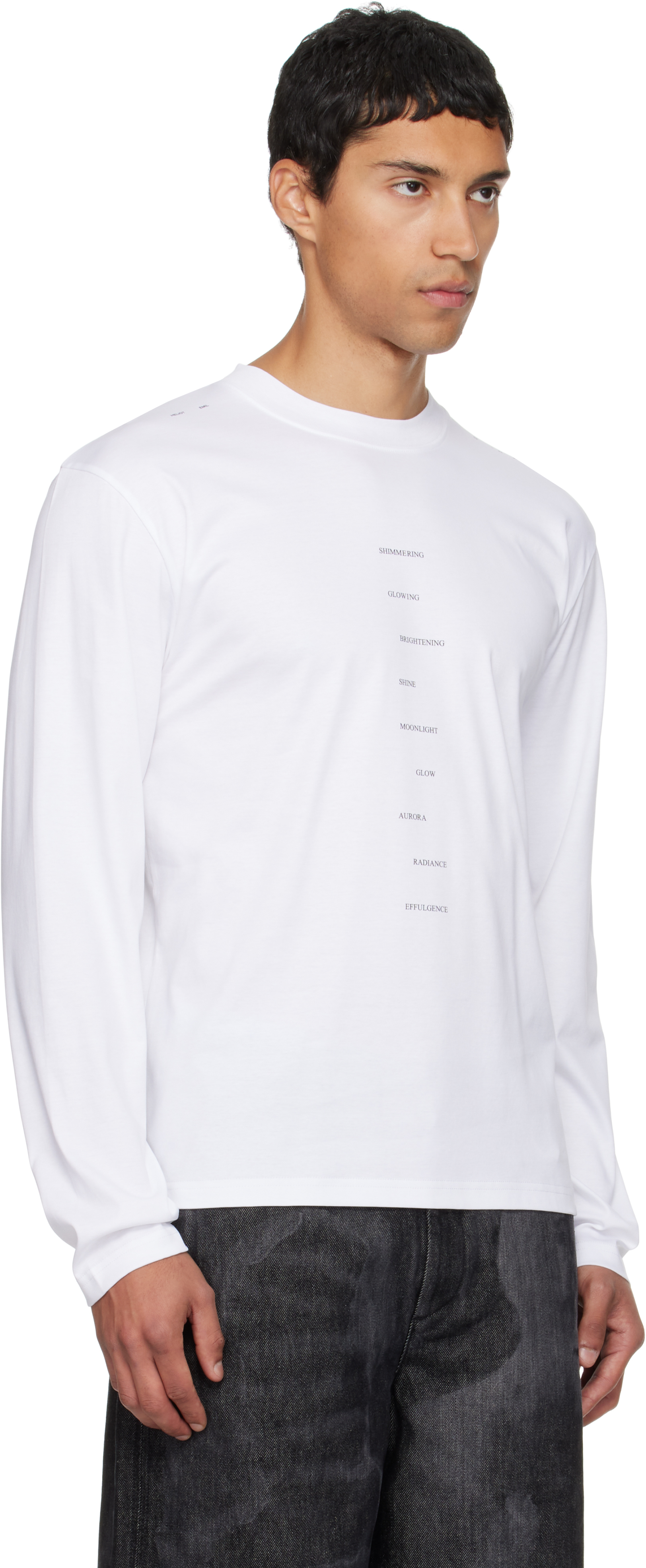 Heliot Emil White Effulgence Long Sleeve T-shirt In Animal Print