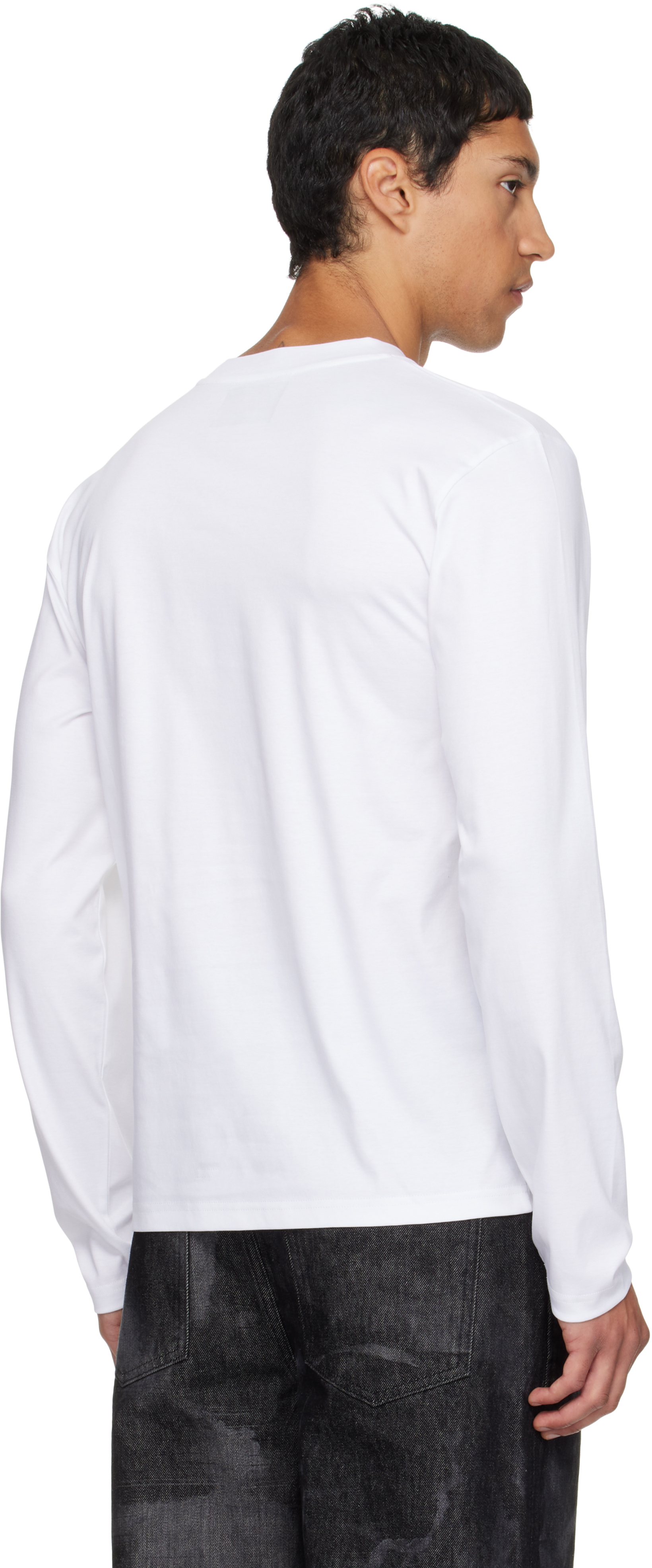 Heliot Emil White Effulgence Long Sleeve T-shirt In Animal Print