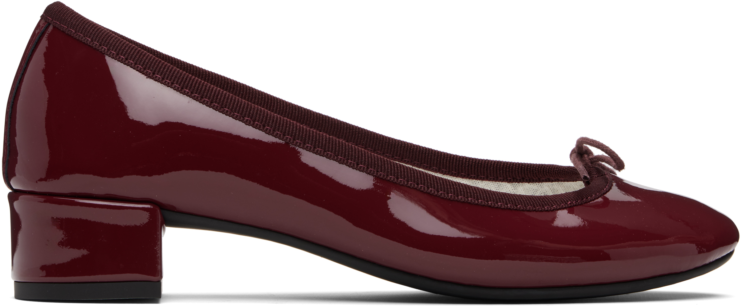 Burgundy Camille Rubber-Sole Heels