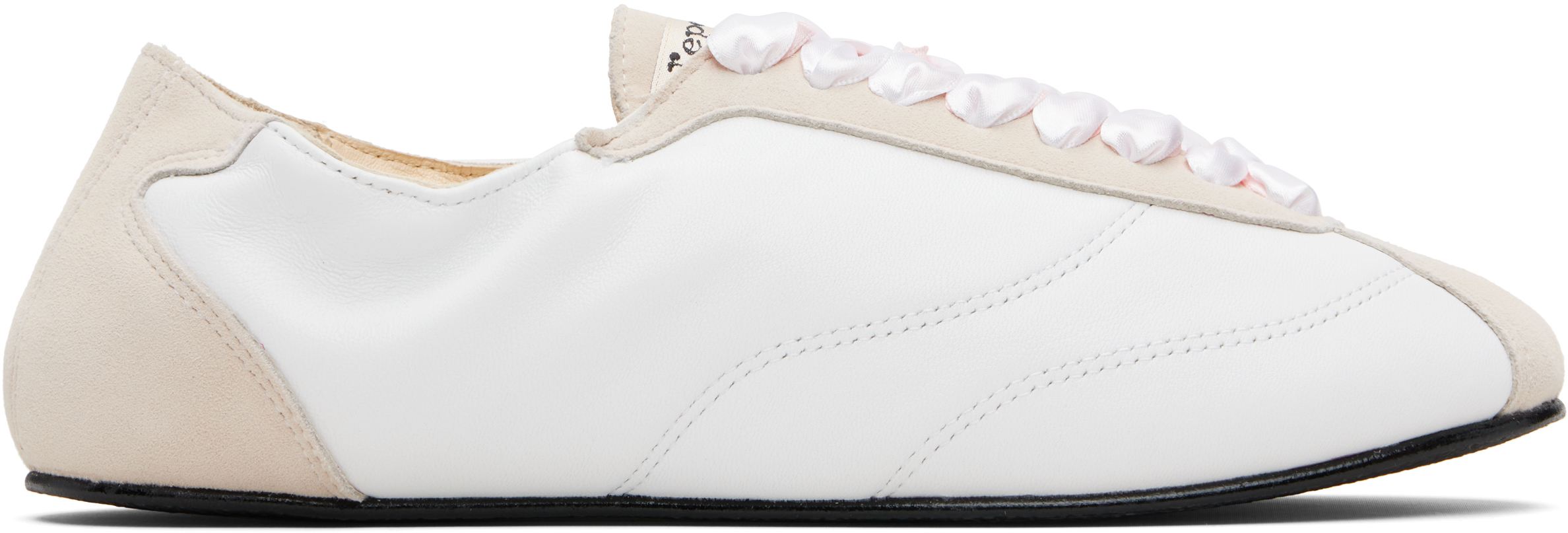 Repetto: White Silk Tennis Sneakers | SSENSE