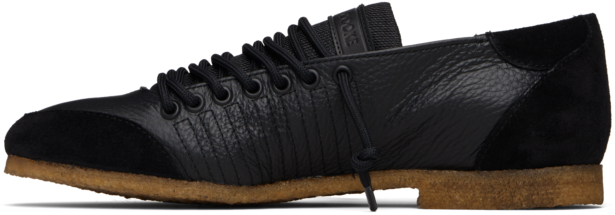 Stefan Cooke Black Laced Trainer Sneakers In Black