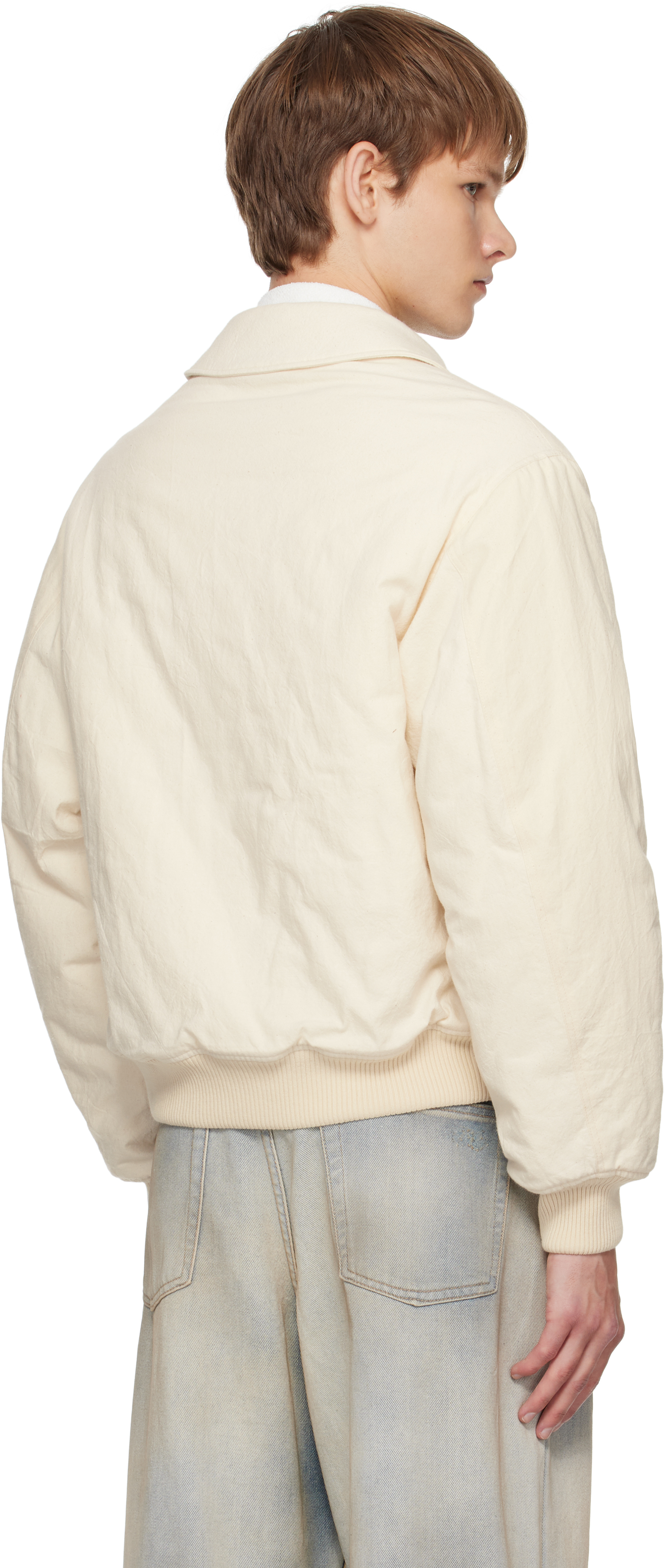 Stefan Cooke Beige Cb Patch Bomber Jacket In Multi