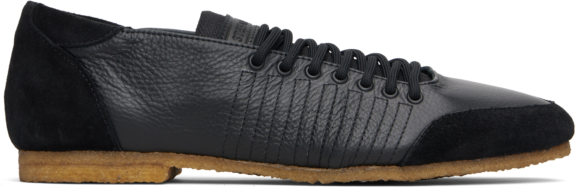 STEFAN COOKE ブラック・オレンジ スラッシュシューズ40 Stefan Cooke Black & Orange Slashed Square Toe Derbys Stefan