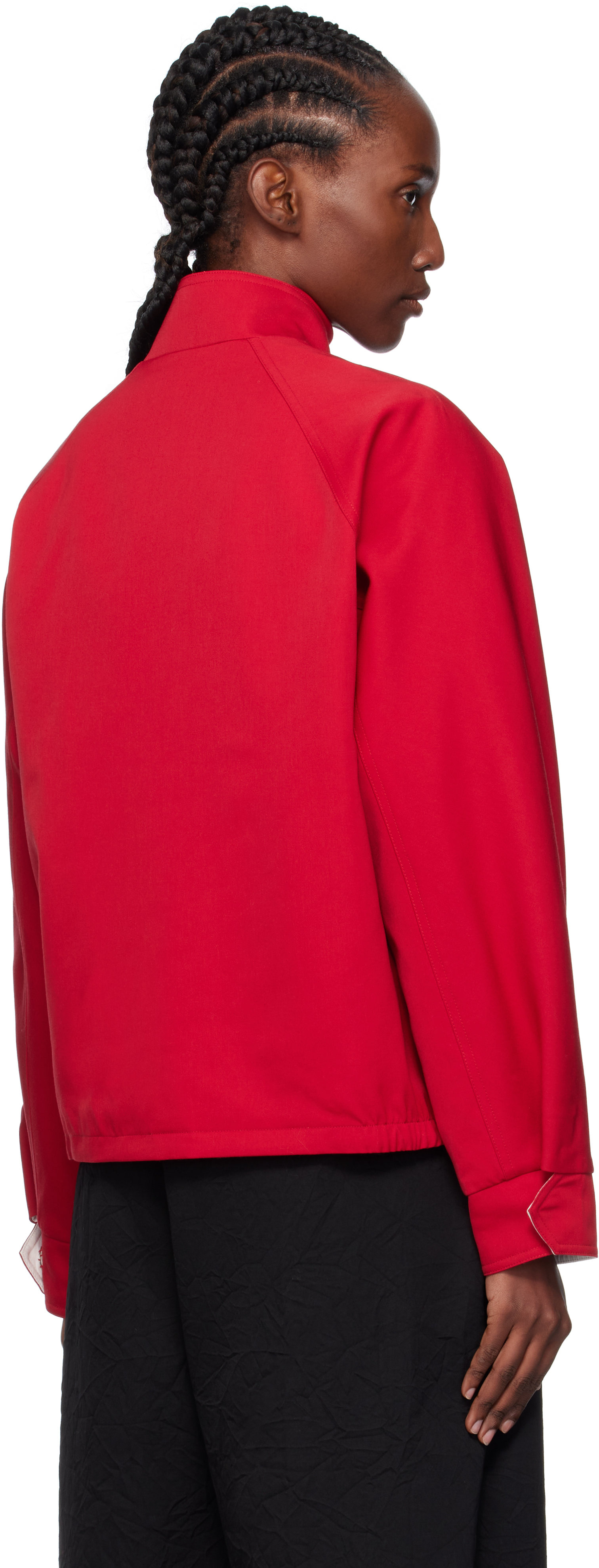 Ao Yes Red & White Padded Reversible Jacket In Red