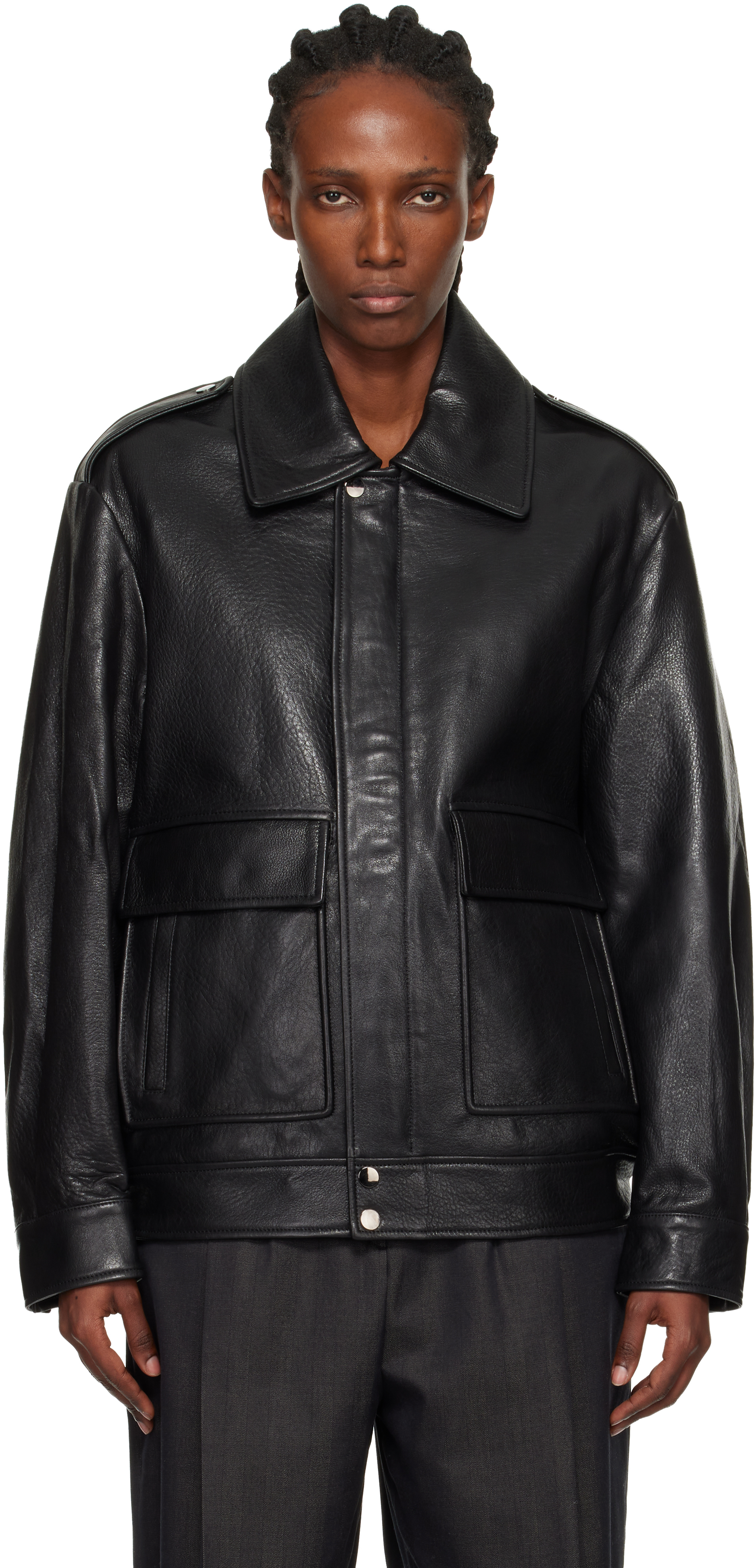 Nour Hammour Black Drey 'the It Girl' Jacket In Gray