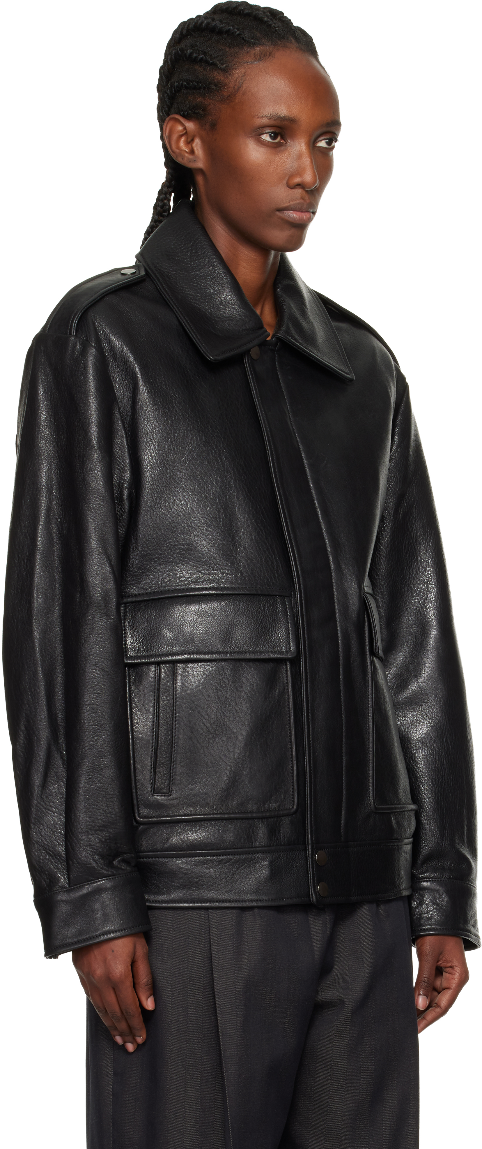 Nour Hammour Black Drey 'the It Girl' Jacket In Gray