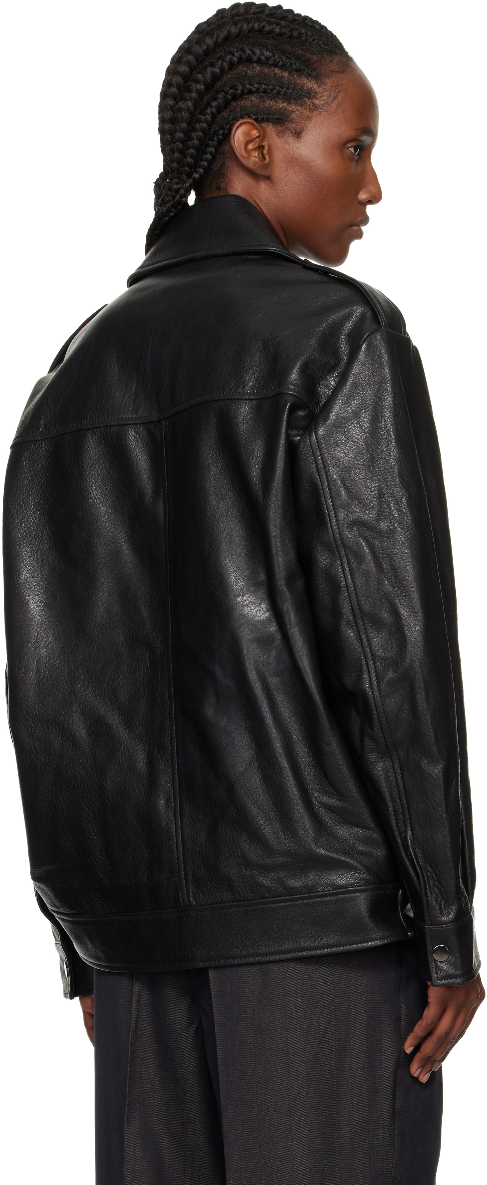 Nour Hammour Black Drey 'the It Girl' Jacket In Gray