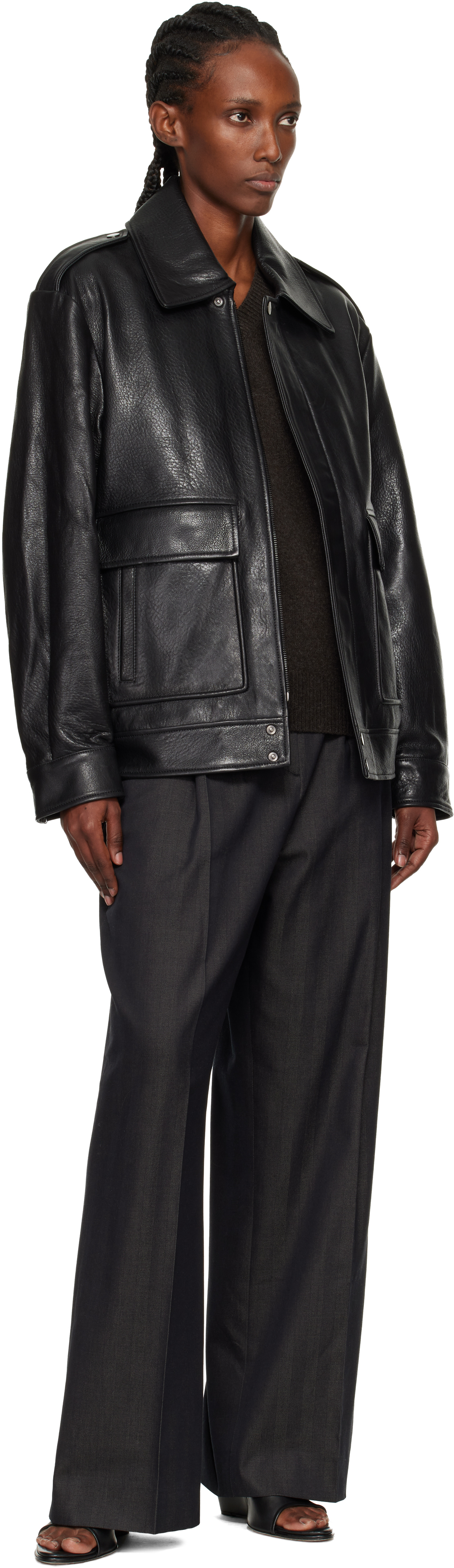 Nour Hammour Black Drey 'the It Girl' Jacket In Gray