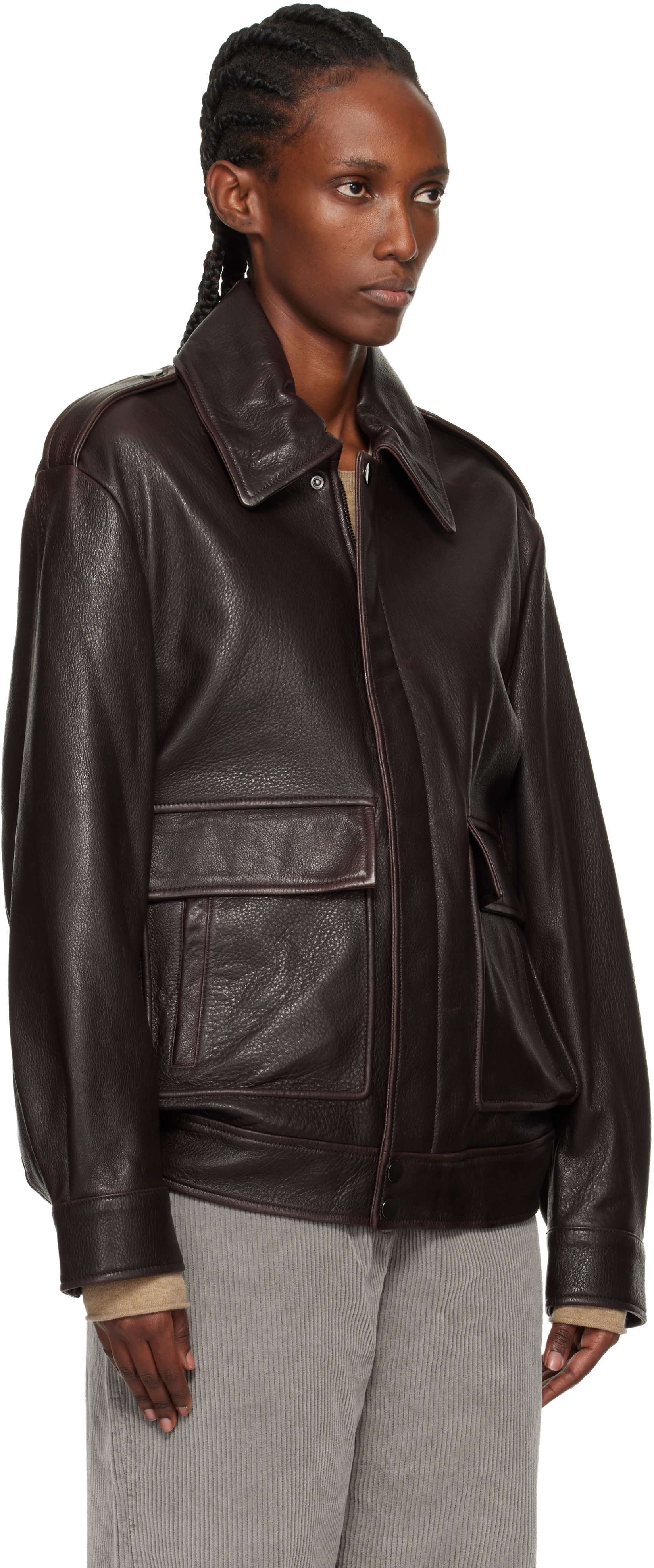 Nour Hammour Brown Drey 'the It Girl' Jacket In Brown
