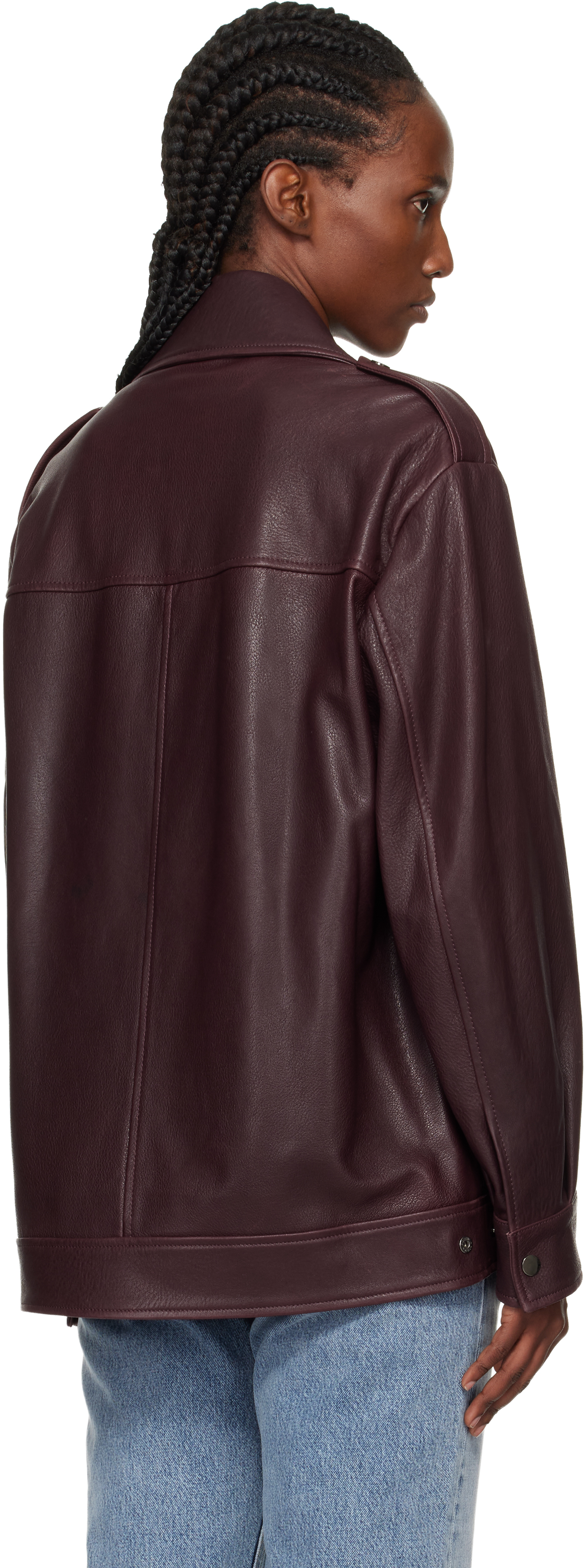 Nour Hammour Burgundy Drey 'the It Girl' Jacket In Burgundy