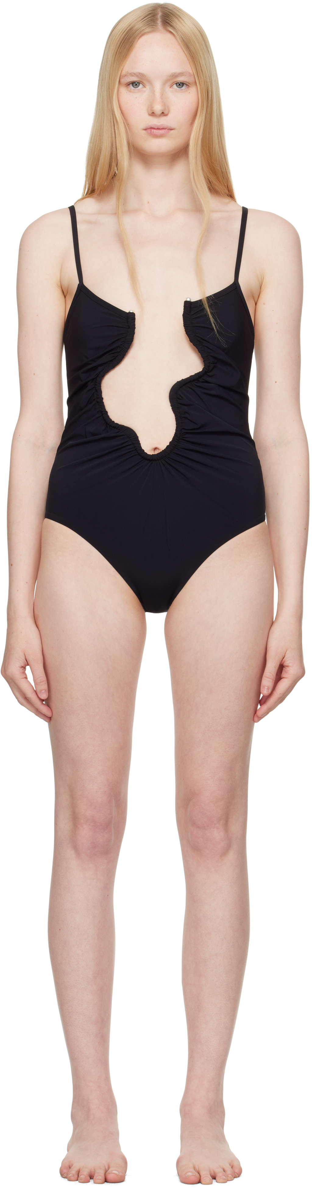 【関税込み】Christopher Esber ブラック Salacia スイムウェア Christopher Esber: Black Salacia Swimsuit | SSENSE