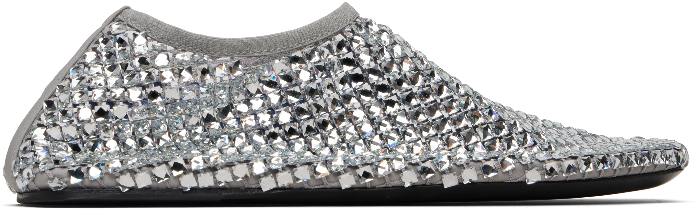 Christopher Esber Silver Minette Bezeled Flats