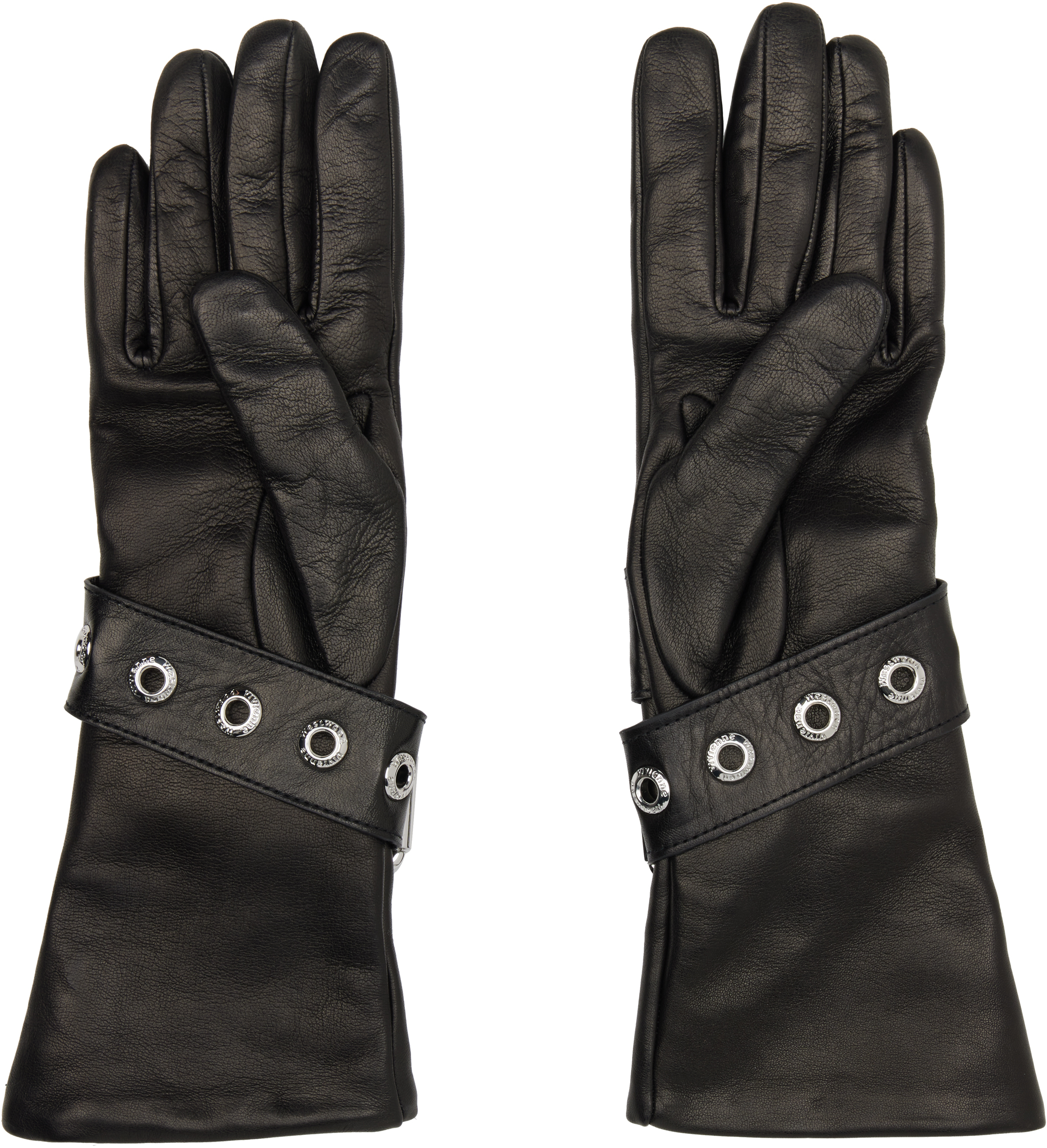 Vivienne Westwood Black Belt Buckle Gloves In Black