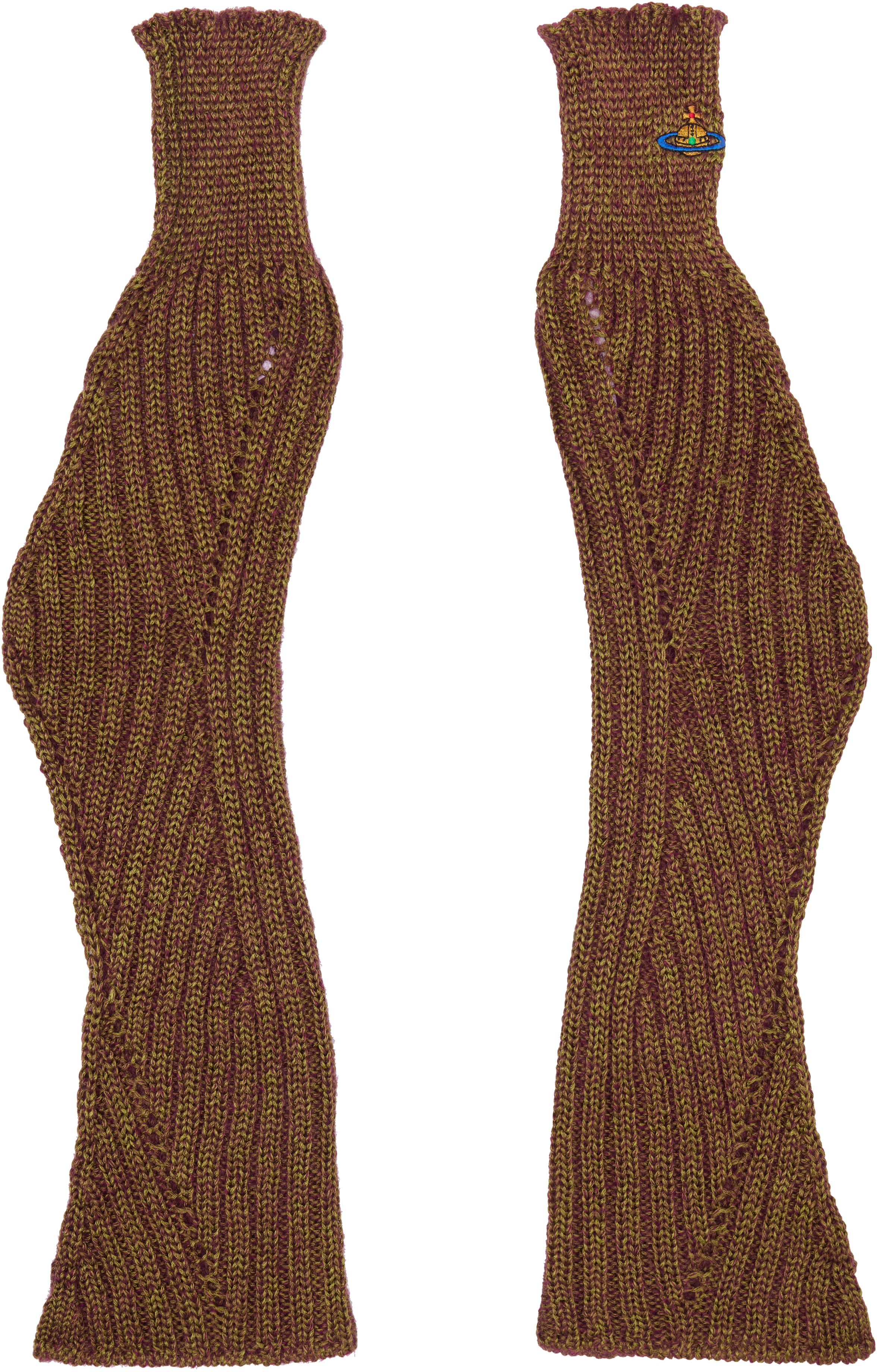 Brown Mary Arm Warmers by Vivienne Westwood on Sale