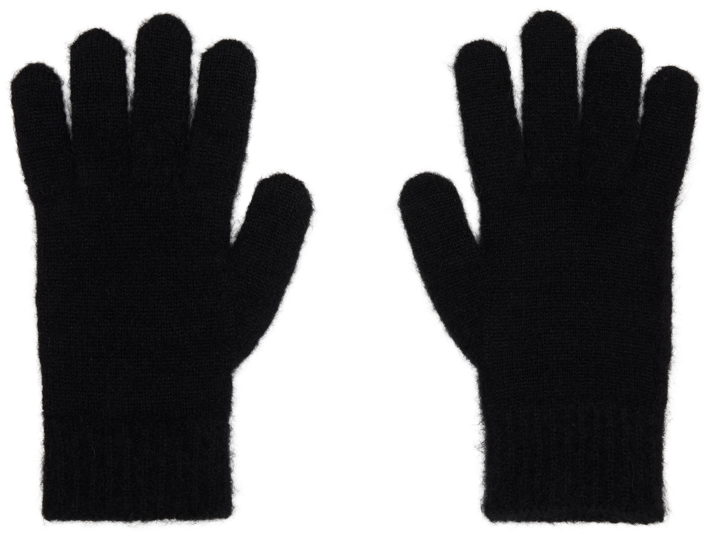 Vivienne Westwood Black Fluffy Gloves In Black