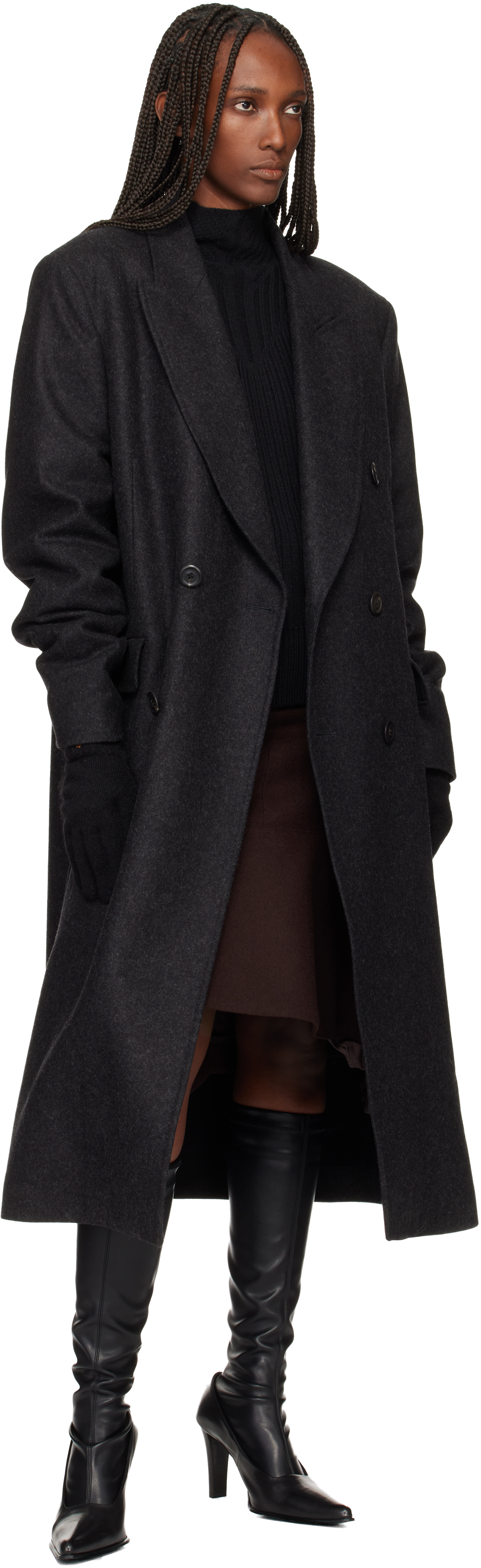 Vivienne Westwood Black Fluffy Gloves In Black