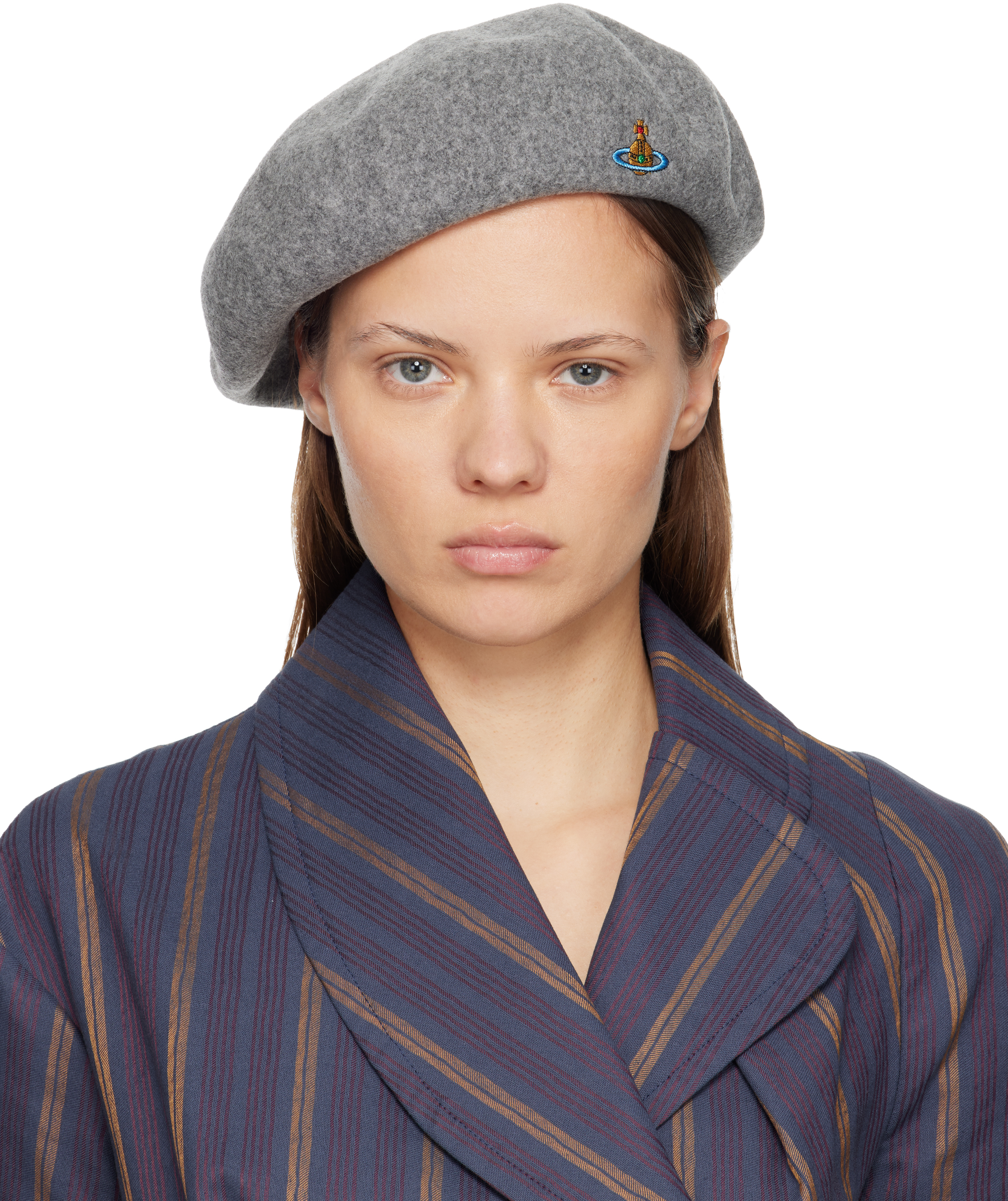 グレー NEIGHBORHOOD 24AW BASQUE BERET Gray Basque Wool Beret by Vivienne Westwood on Sale
