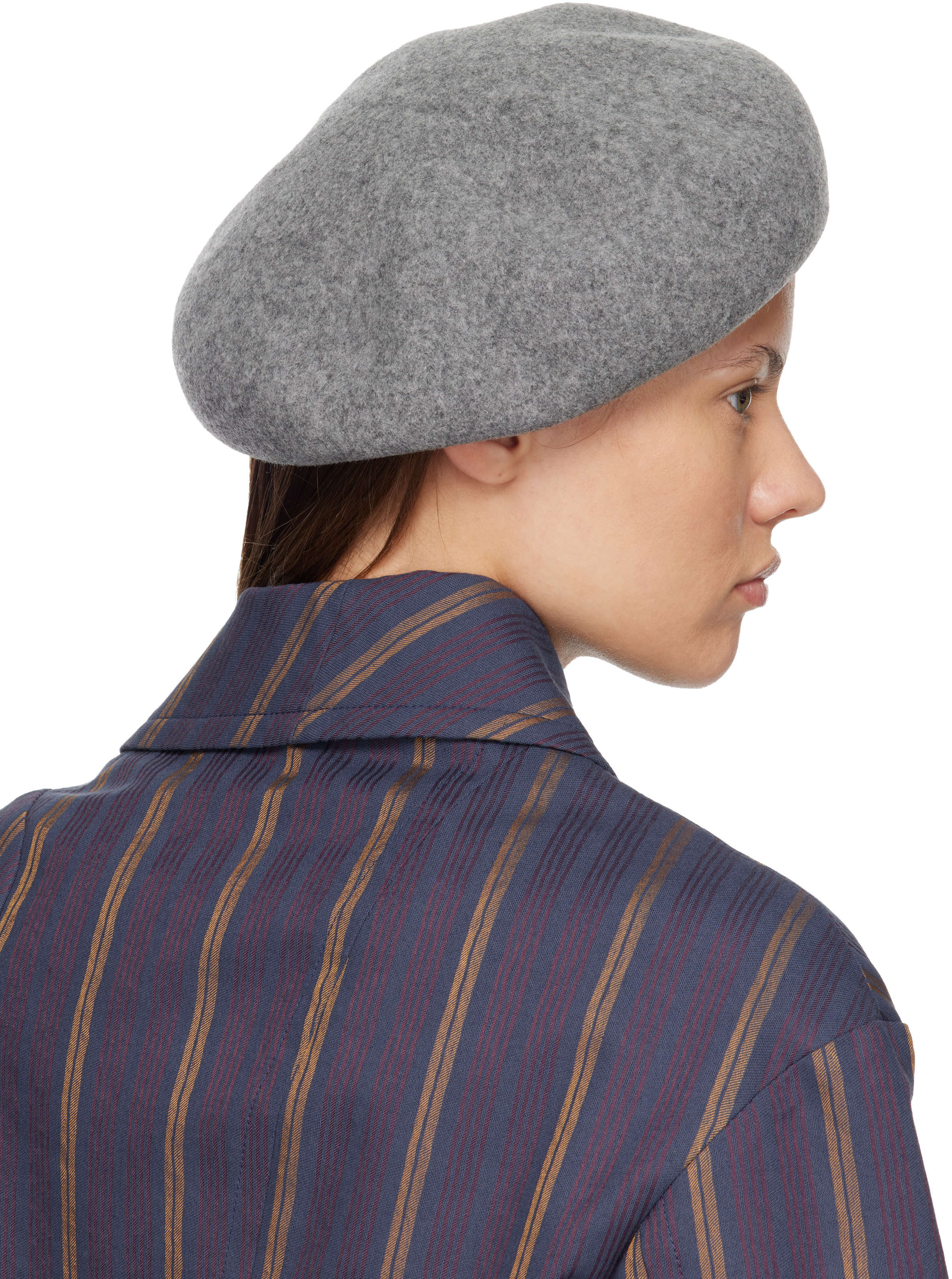 Vivienne Westwood Gray Basque Wool Beret