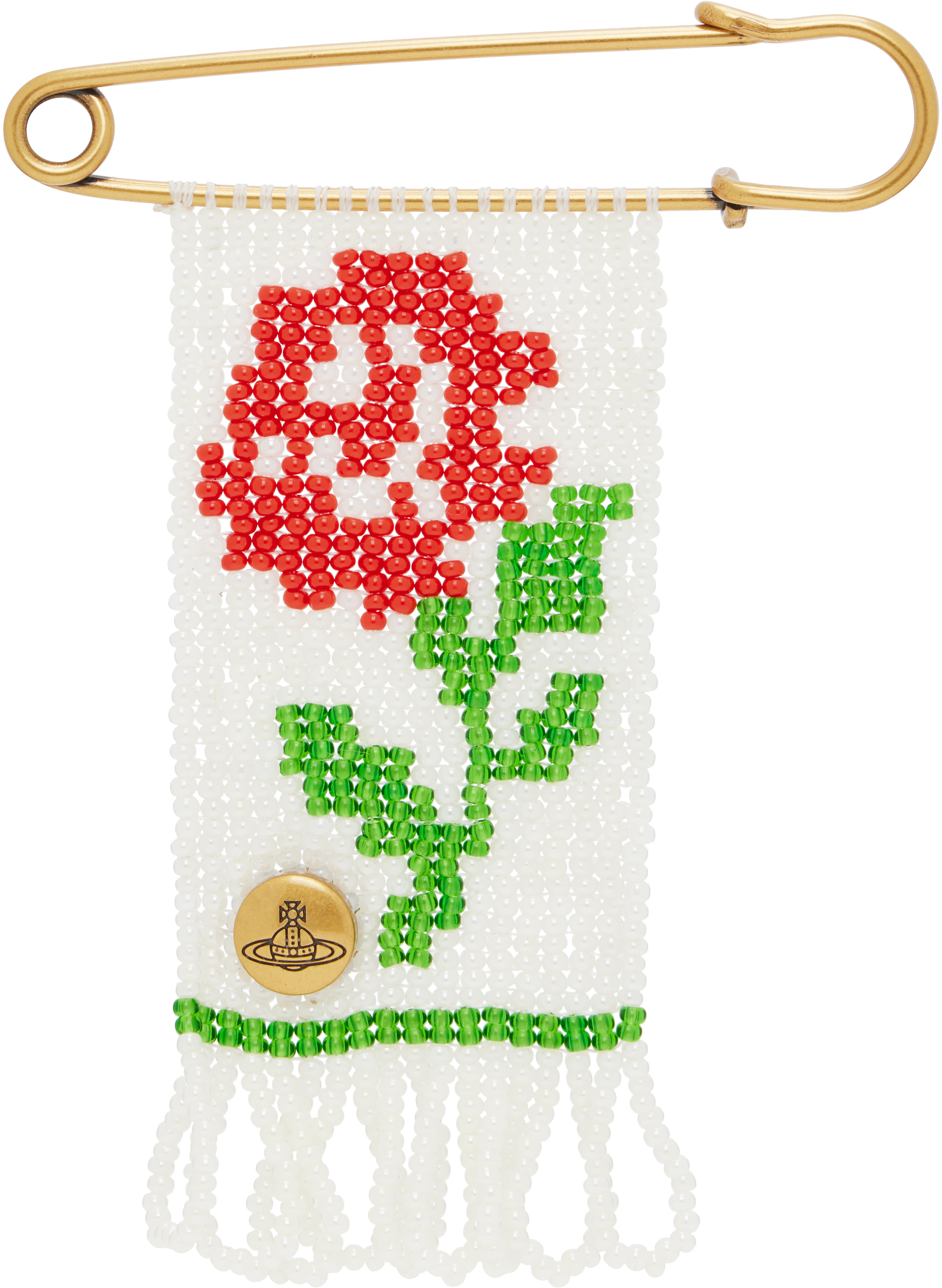 Vivienne Westwood Rose Beaded Charm Brooch