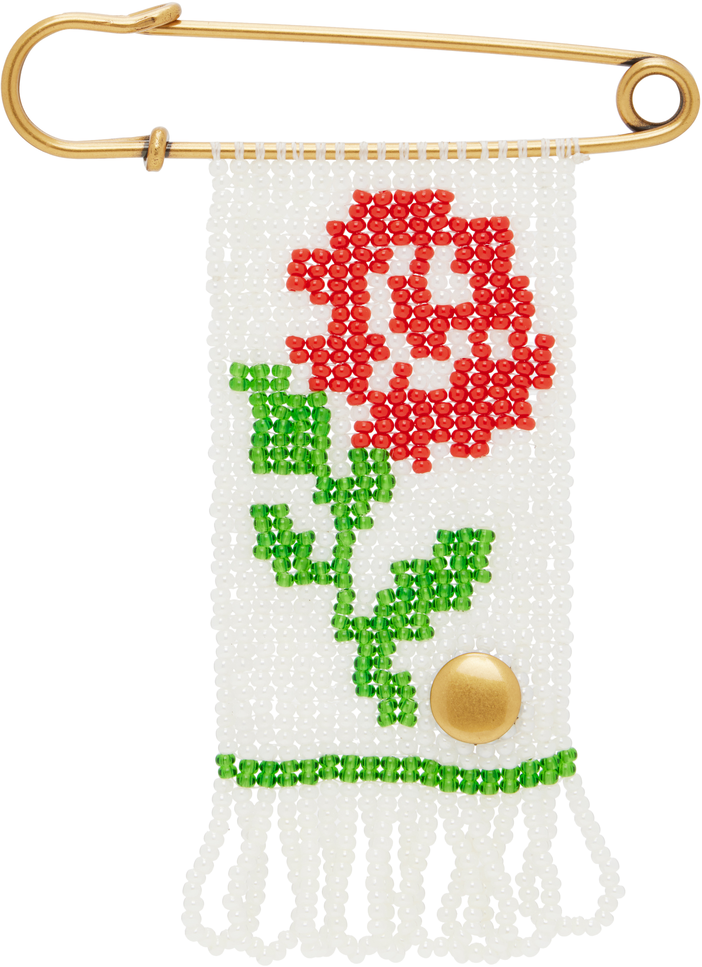 Vivienne Westwood Rose Beaded Charm Brooch