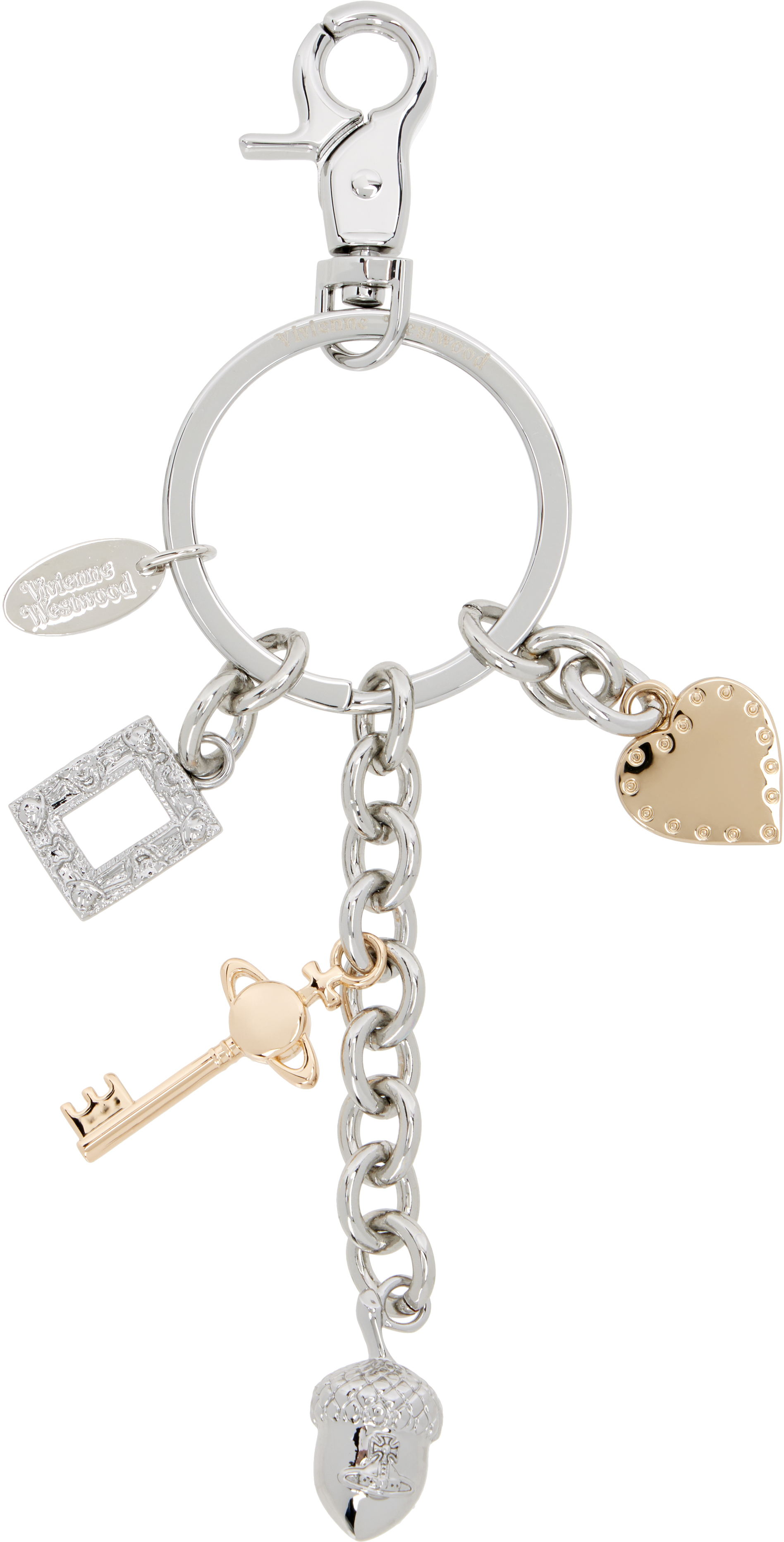 Vivienne Westwood Silver Multi Charm Keyring