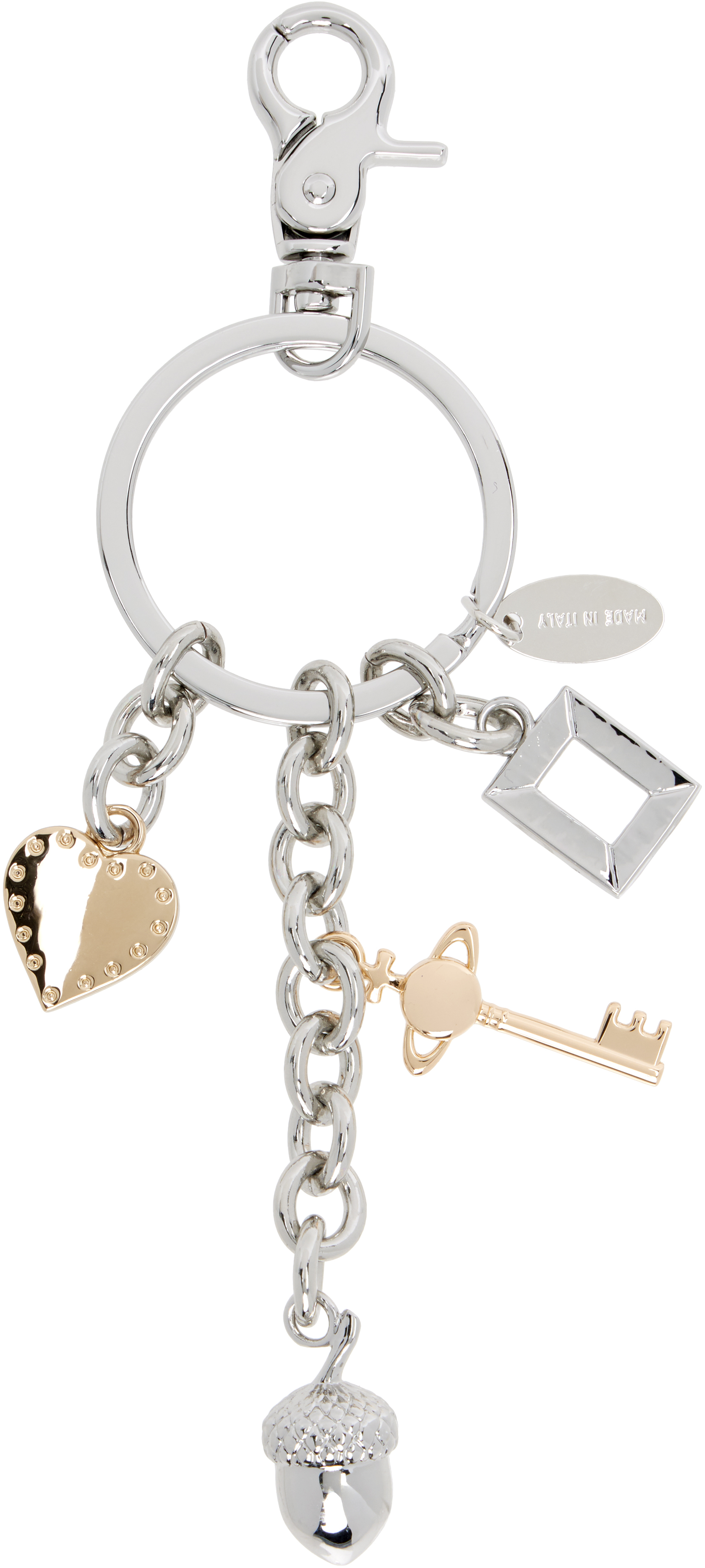 Vivienne Westwood Silver Multi Charm Keyring
