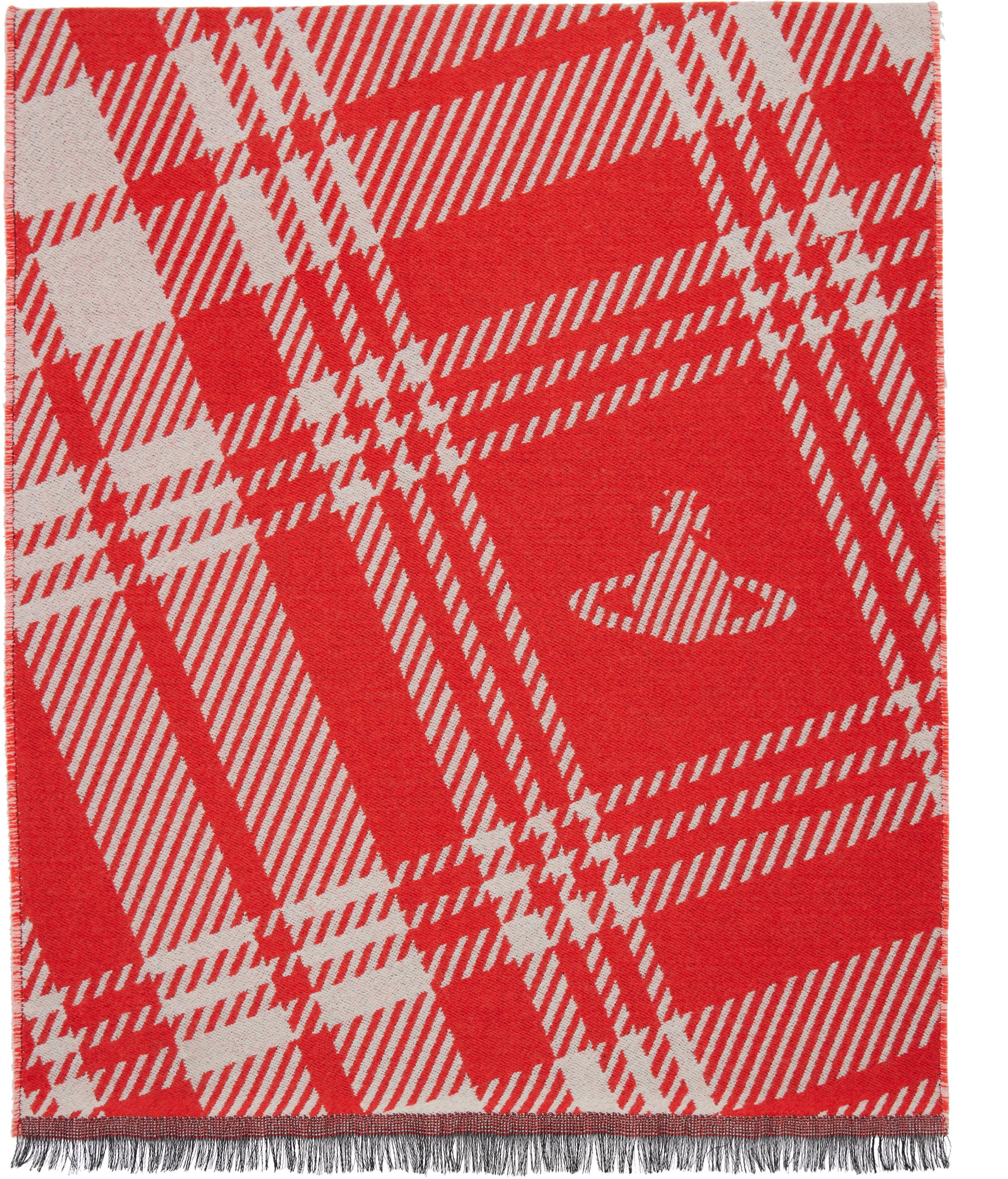Red & White Tartan Scarf by Vivienne Westwood on Sale Red & White Tartan Scarf by Vivienne Westwood on Sale