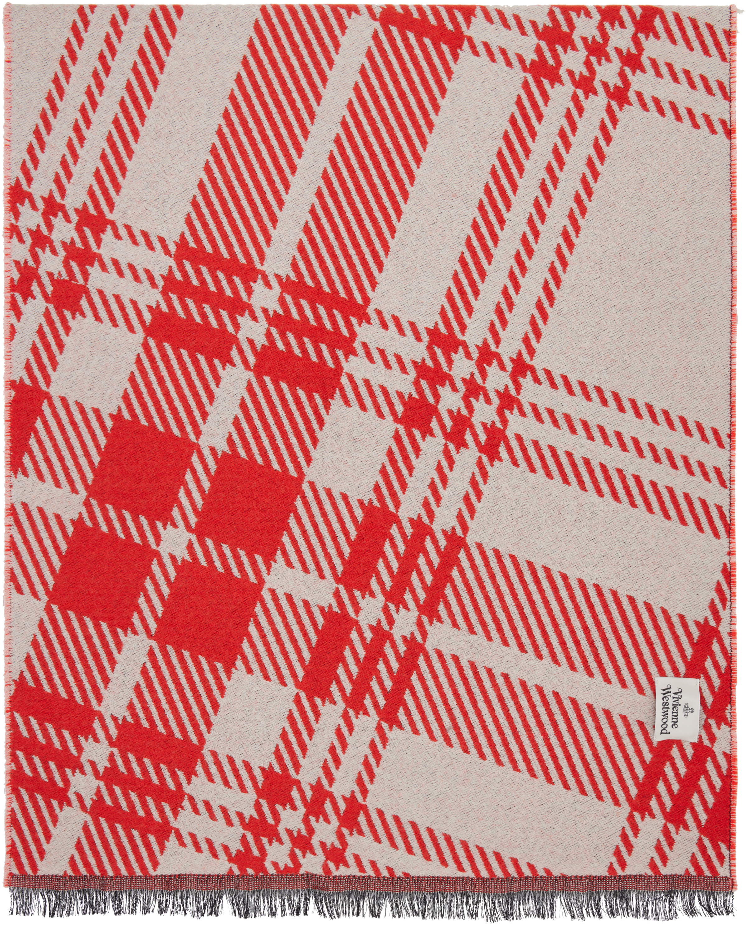 Vivienne Westwood Red & White Tartan Scarf